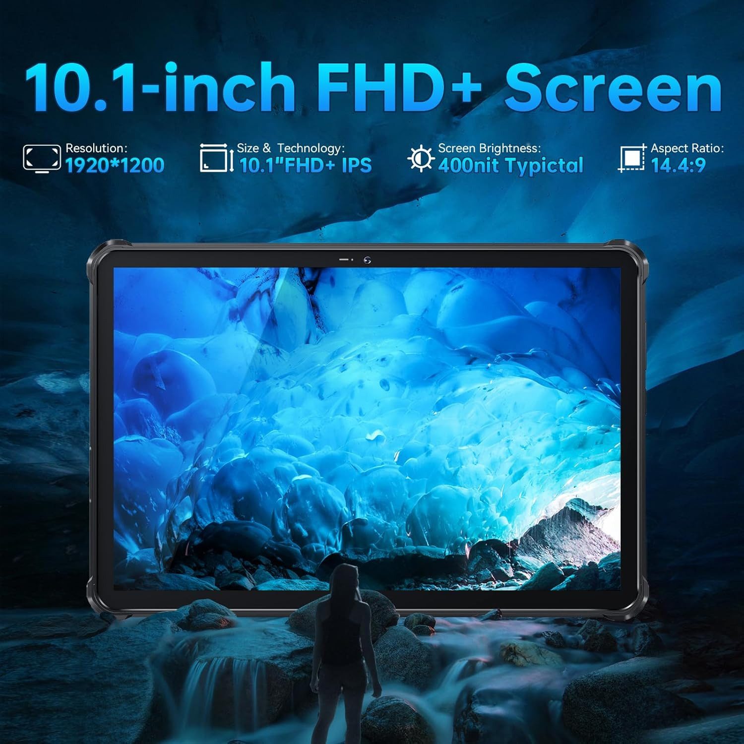 Zevelora Outdoor 5G 32000mAh Akku 12 GB RAM Gaming Tablet (10,1", 256 GB, Android 13, Extrem robustes Gerät für Abenteuer, Arbeit und grenzenlose Freiheit)