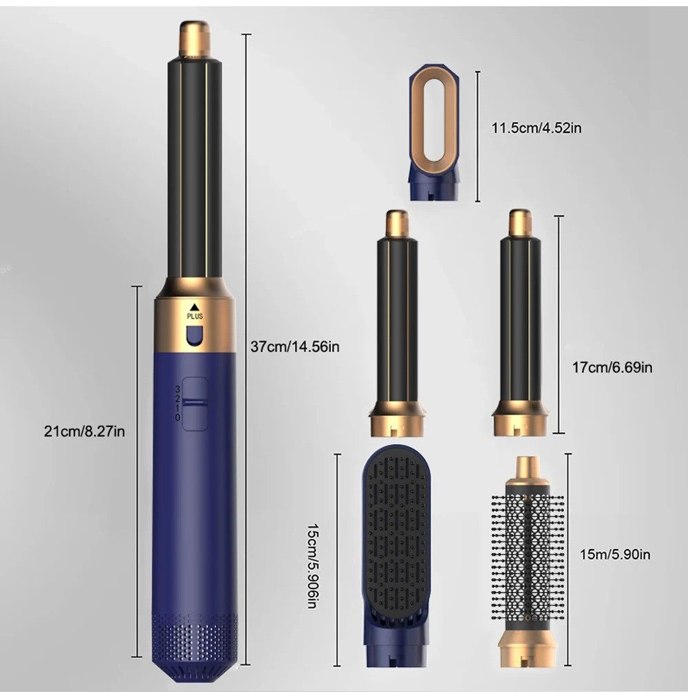 Athlix Lockenstab 5-in-1 Lockenstab Haarstyler Haartrockner Glätteisen Lockenwickler, 1.000 W, 5 Aufsätze, bis 140 Grad – Bild 5 von 5