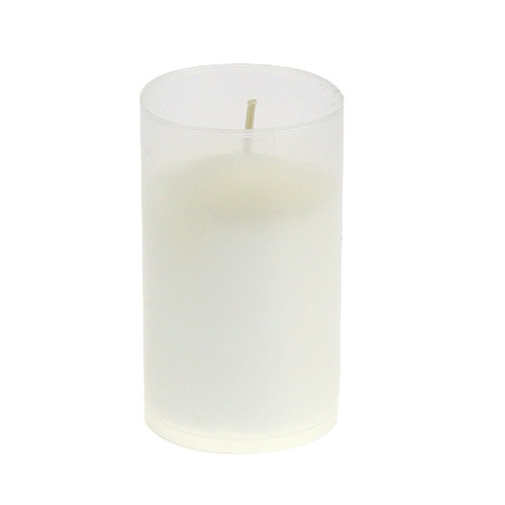 Grabkerze Nachfüllkerze für Grablicht Weiß H10cm 12St - Gedenkkerze Grabschmuck