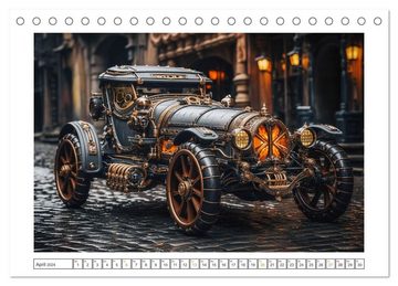 CALVENDO Wandkalender KI-Oldtimer (Tischkalender 2024 DIN A5 quer), CALVENDO Monatskalender