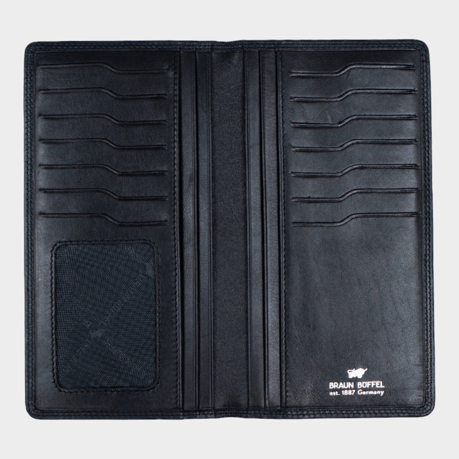 Braun Büffel Brieftasche GOLF RFID Brieftasche 14 Kartenfächer schwarz