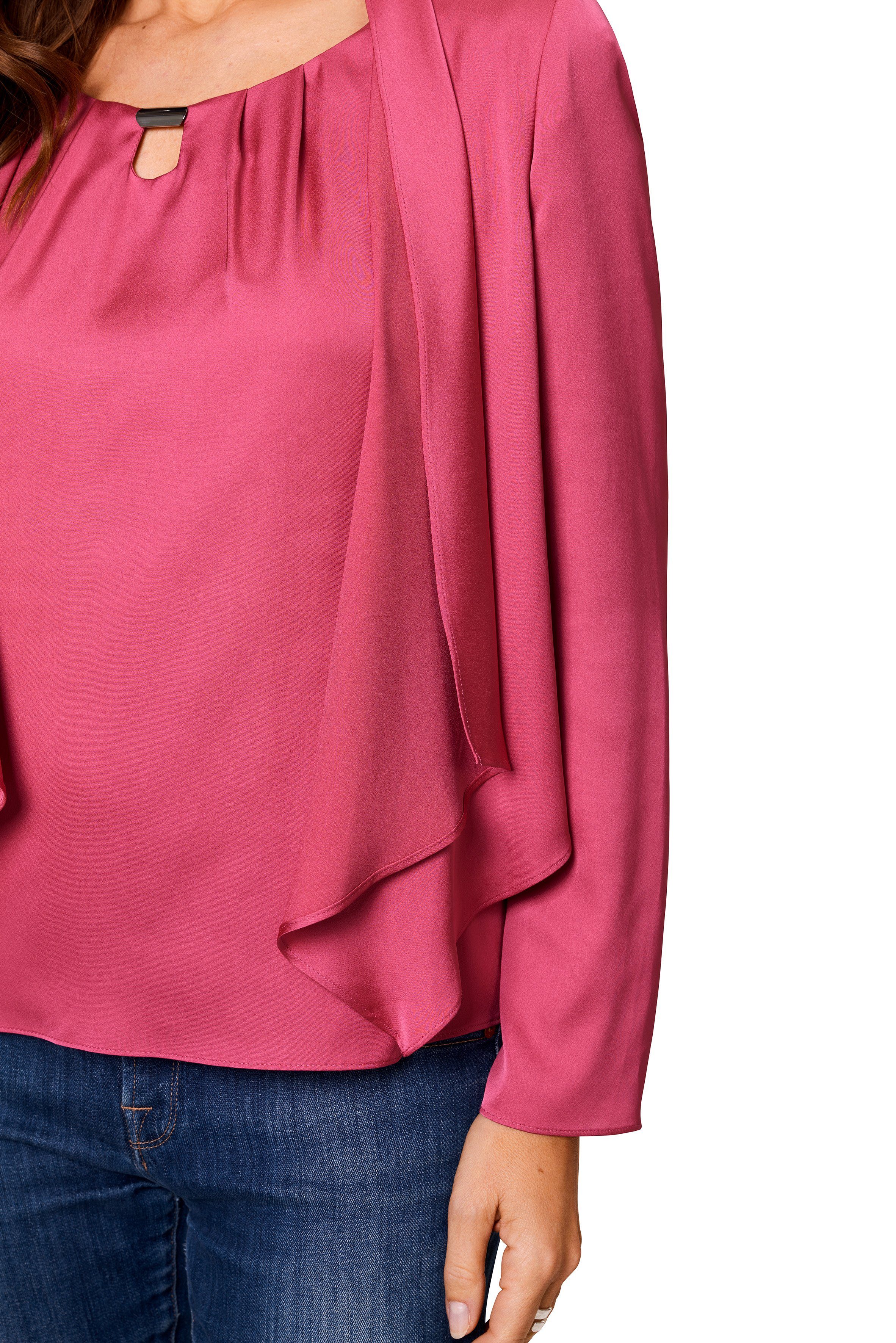 HERMANN LANGE Collection Blusenblazer in glänzender Optik