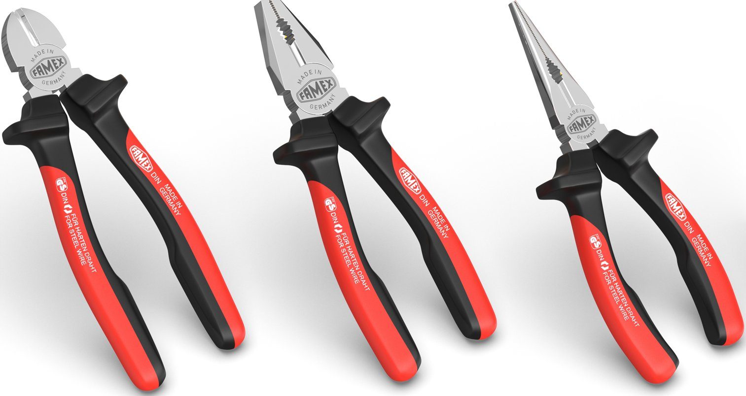 FAMEX Zangenset 3956-3 Zangen Satz - PROFESSIONAL, 3-tlg., Made in Germany