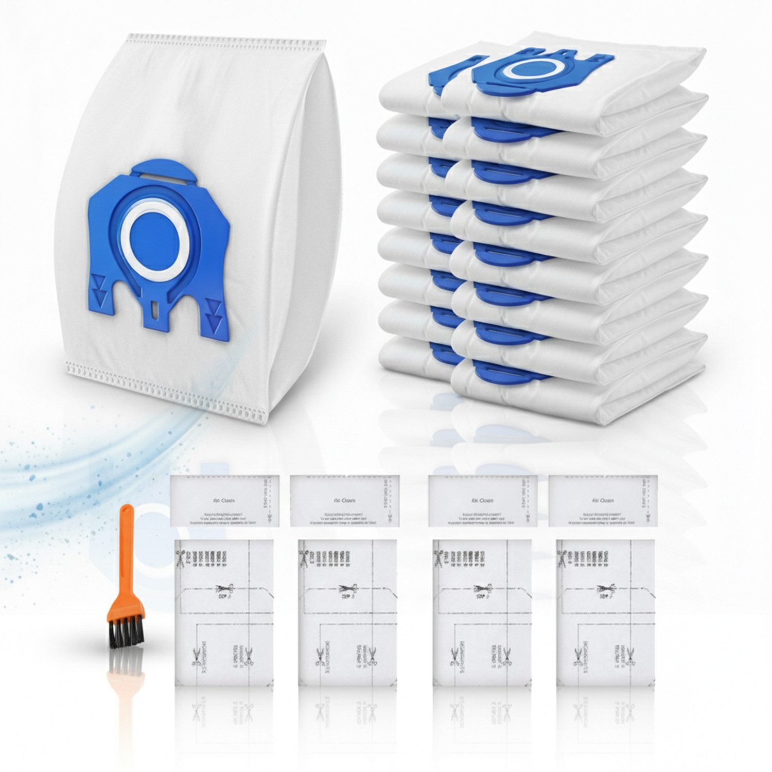 Roxlin Пылесборники Пылесборники Set 16x GN + 8 Фильтры, kompatibel mit Miele Serie