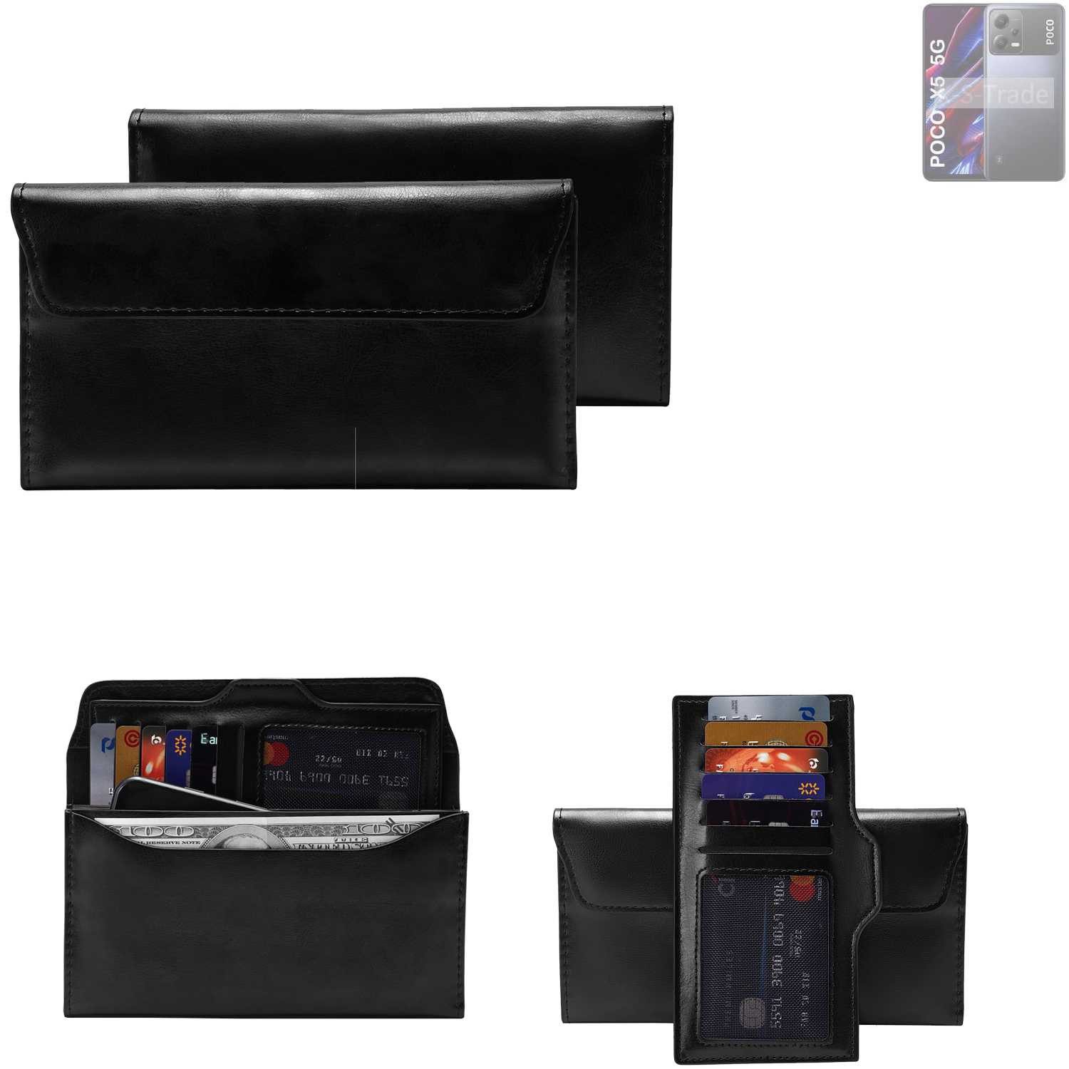 K-S-Trade Handyhülle für POCO X5 5G, Handy Hülle Schutz Hülle Tasche Schutz Case Handytasche