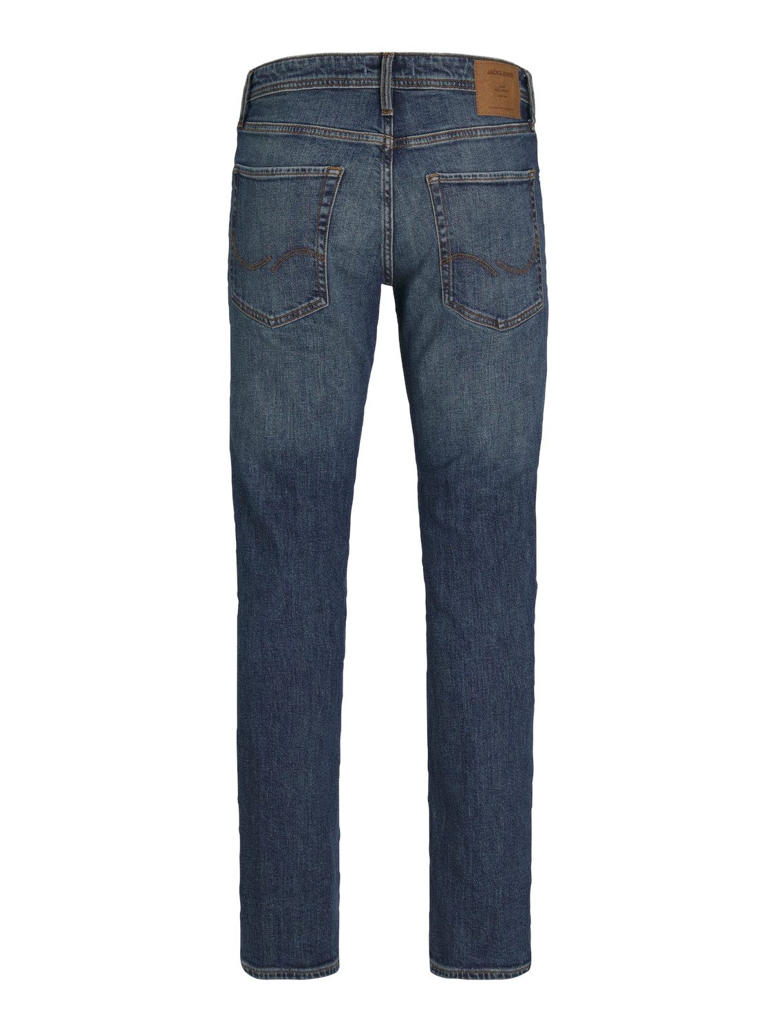 Jack & Jones Regular-fit-Jeans JJICLARK im Used-Look, Stretchkomfort und niedrige Leibhöhe Baumwolle, regular fit