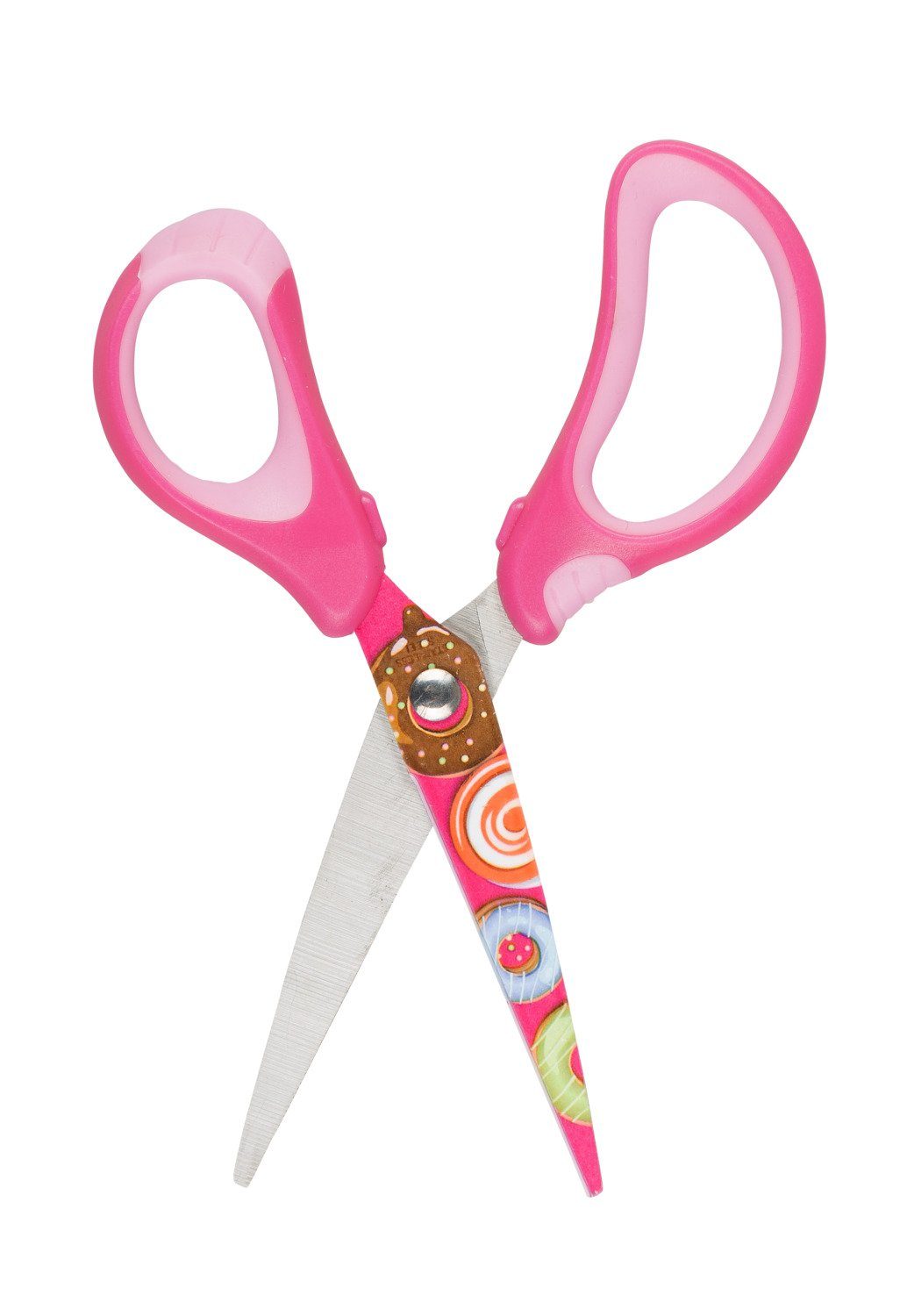 Idena Papierscheren Idena 14027 - Softschere mit Donut-Motiv, rosa, 1 Stück