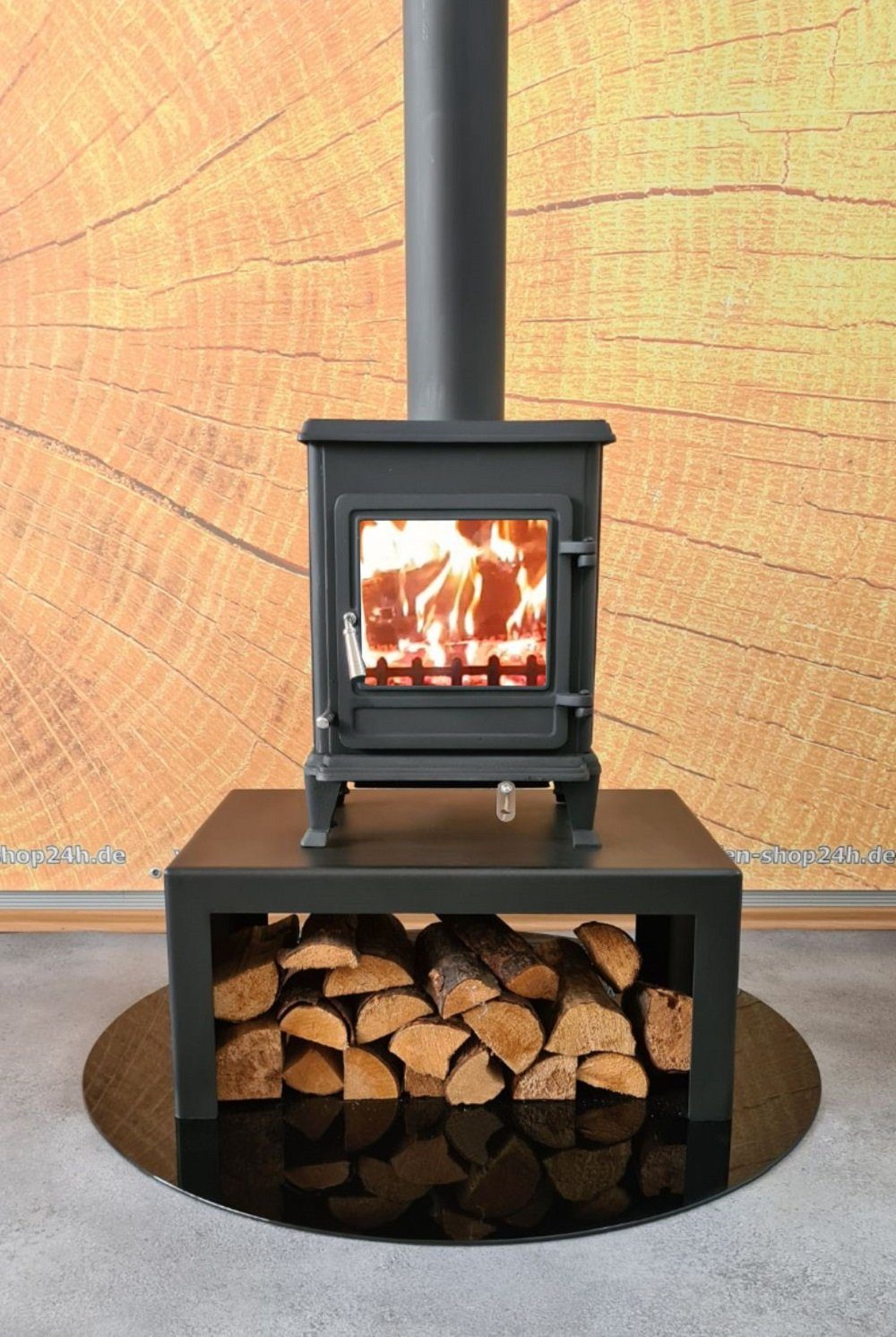 Untergestell Kaminuntergestell für Kaminöfen L75xB50xH35cm Ofenbank Ständer