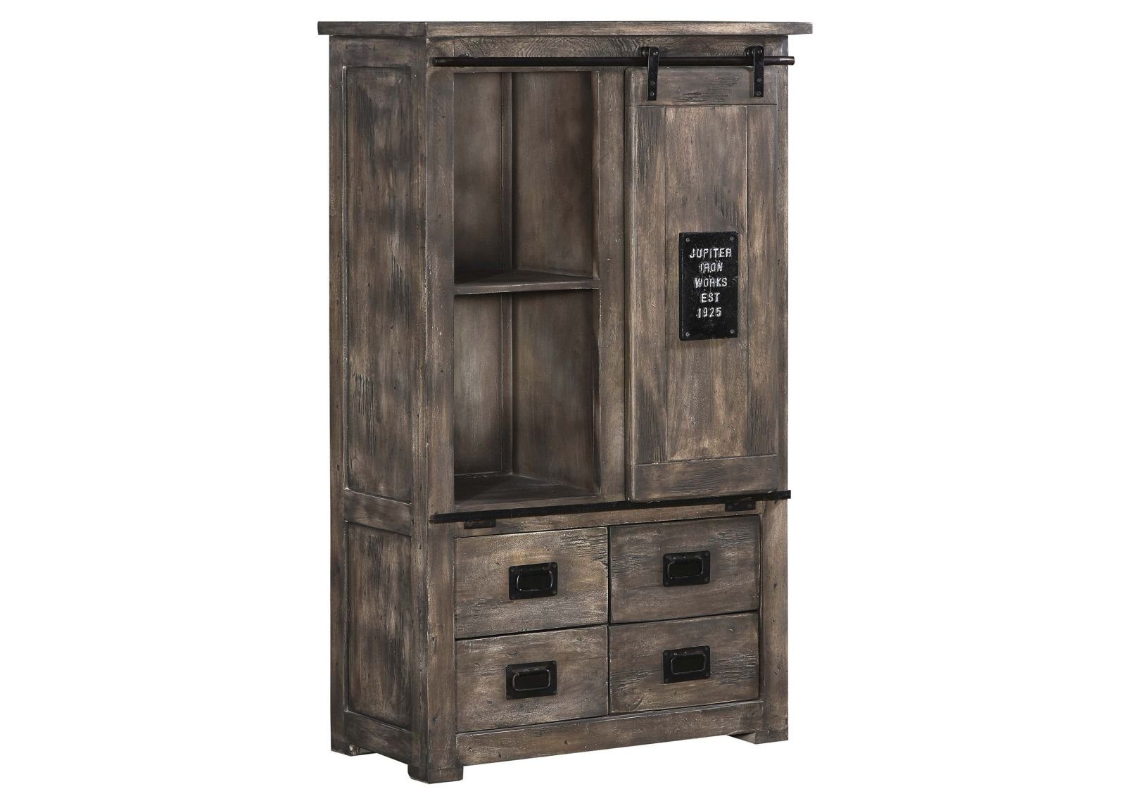 Massivmoebel24 Dreh-/Schwebetürenschrank #213 (Schrank Mango 90x45x150 günstig online kaufen