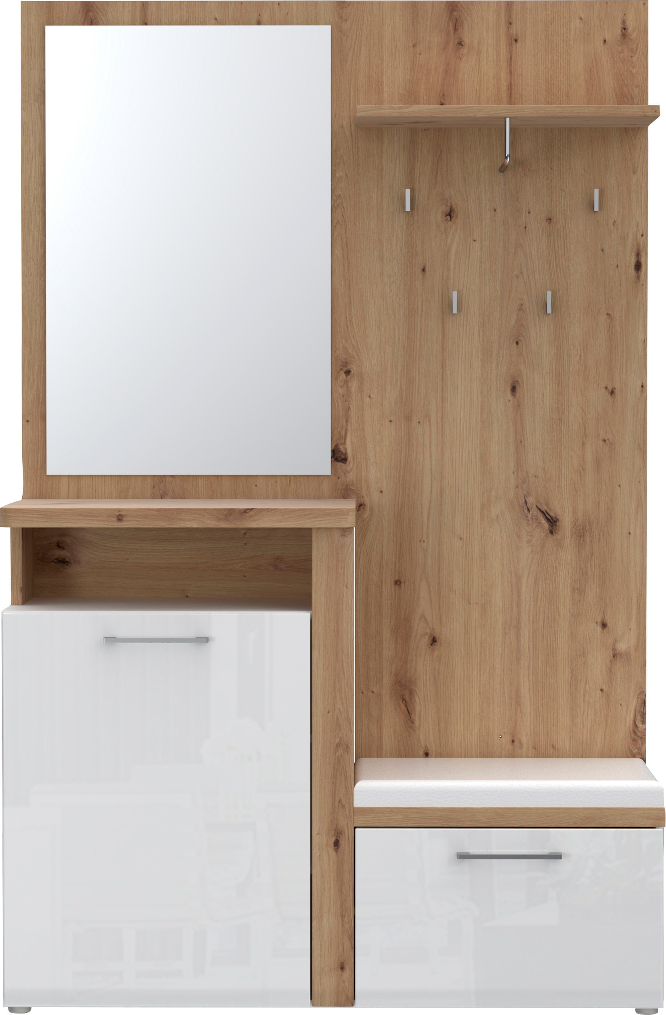 FORTE Kompaktgarderobe Tuluza Breite ca. 128,8 cm – Bild 2 von 5