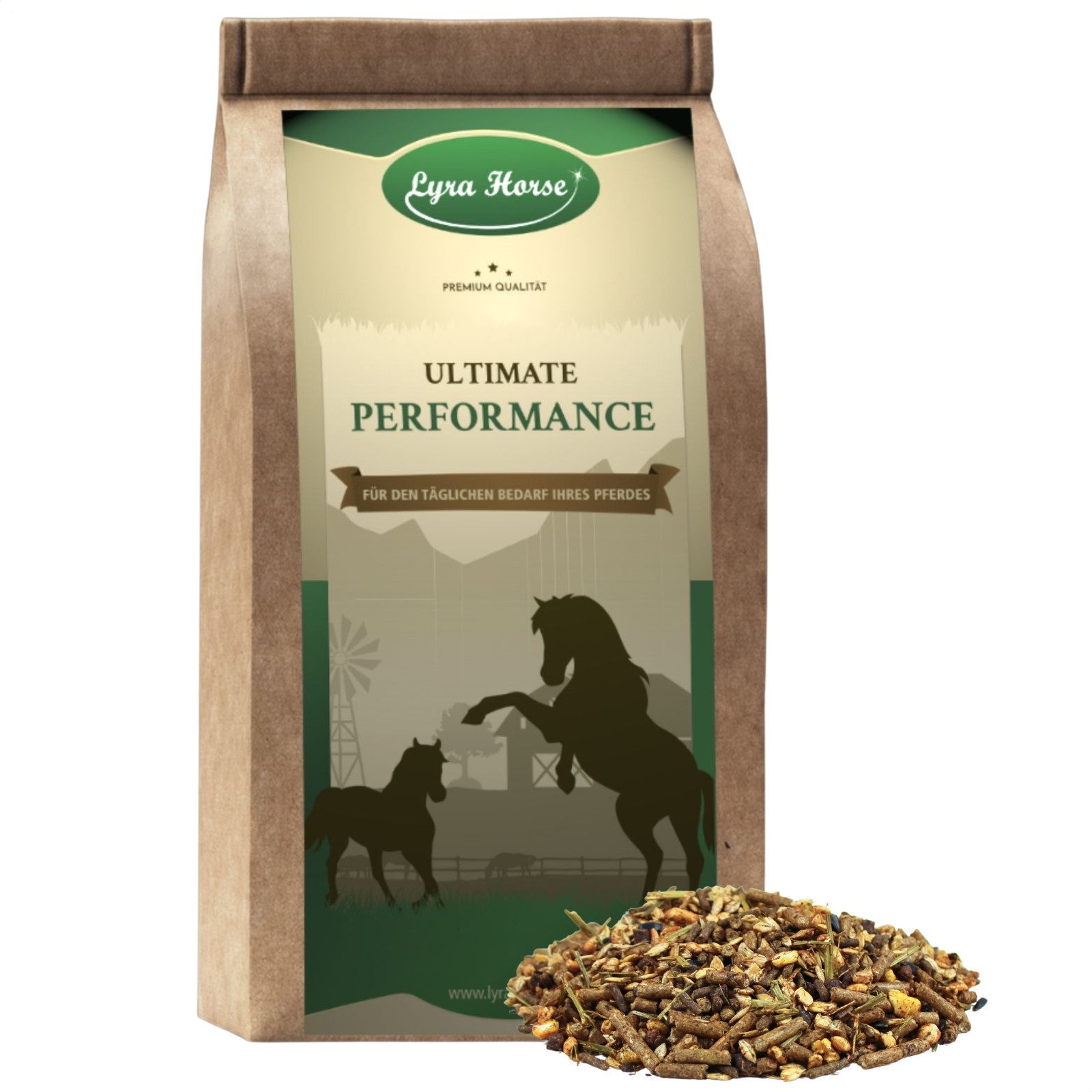 Lyra Pet 20 kg Lyra Horse® Kräuter Müsli Pferdefutter Gerste, Pferdefutter für: Pferd