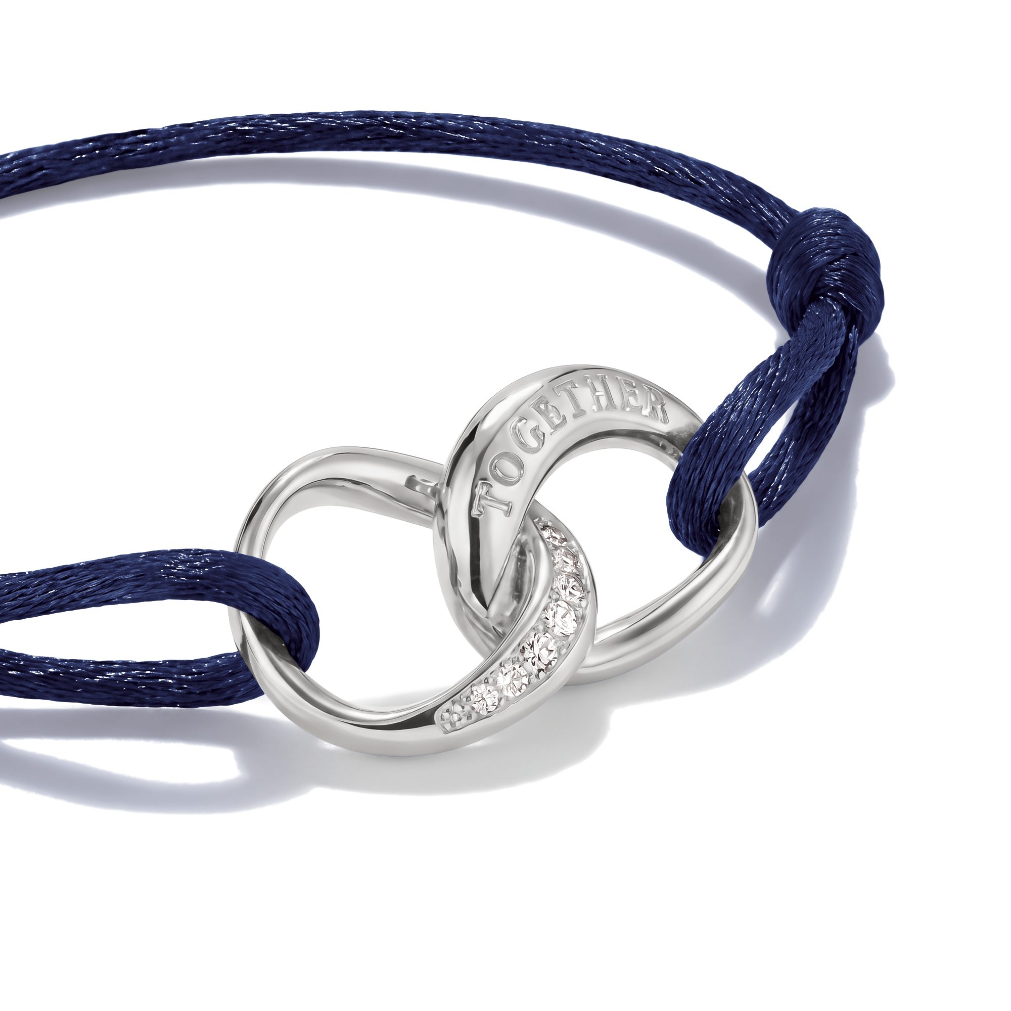 THOMAS SABO Armband Together Textilarmband, mit Zirkonia (synth)