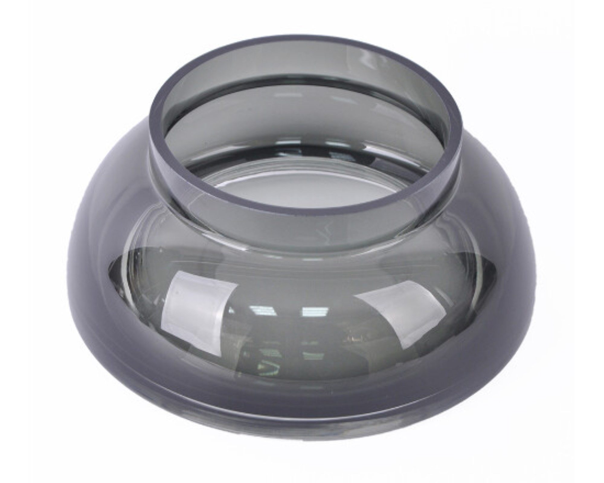 Schäfer Elektronik Dekovase Glasschale 26 cm in Anthrazit – Dekovase für moderne Wohnakzente