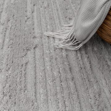 Teppich Wohnzimmer Boho Unifarben Fransen Meliert Teppich, Paco Home, Läufer, Höhe: 21 mm