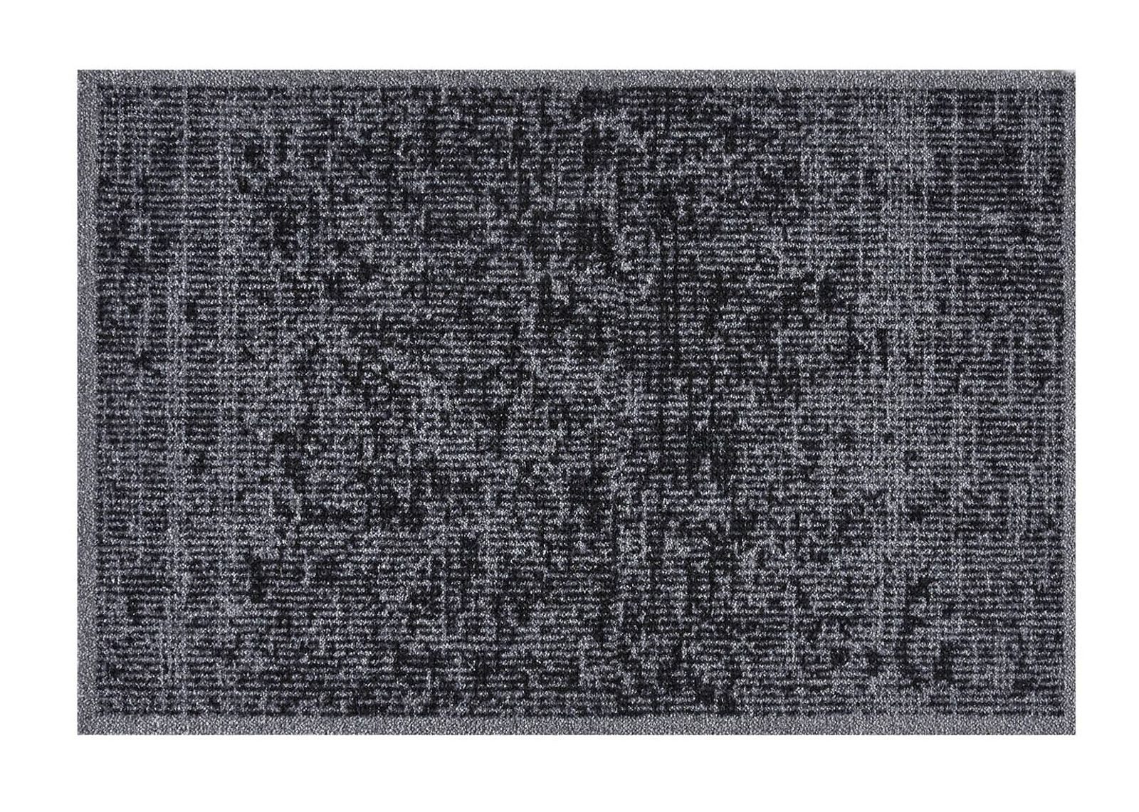 MD Entree Fußmatte Ambiance Schmutzfangmatte Eingangsmatte Innenbereich, rechteckig, Höhe: 8 mm, bei 30° waschbar, anti-rutsch, 50 x 75 cm, Velvet, grau