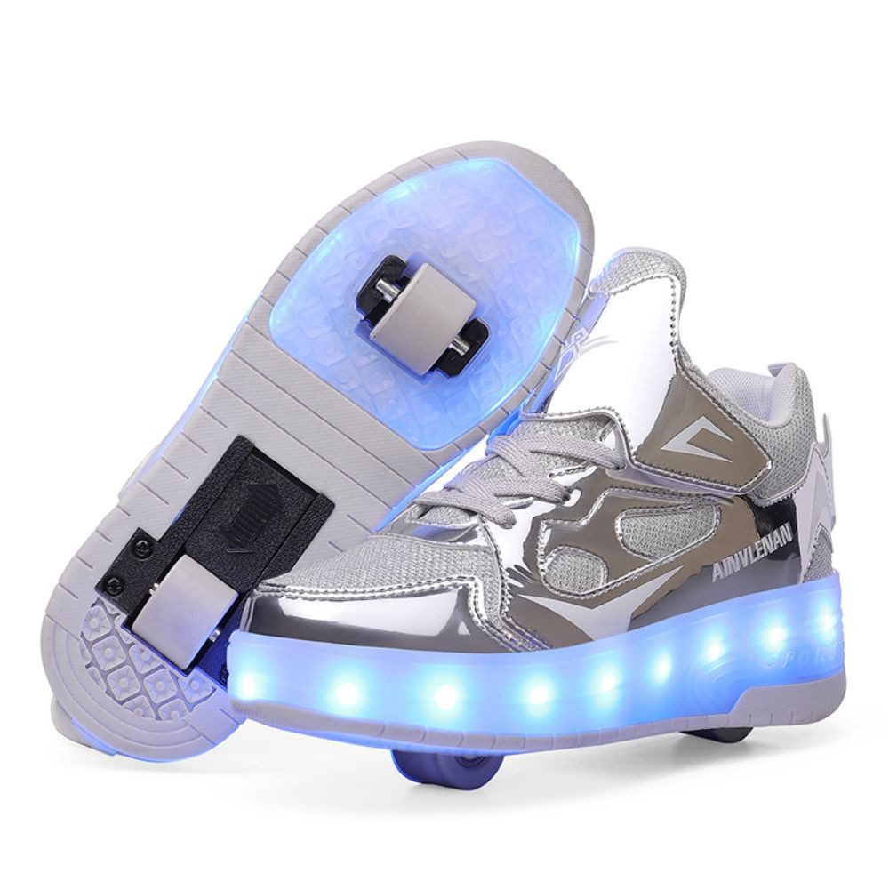 HUSK'SWARE Rollschuhe, (zwei Runden, mit Lichtern), Rollschuhe Schuhe mit Rädern