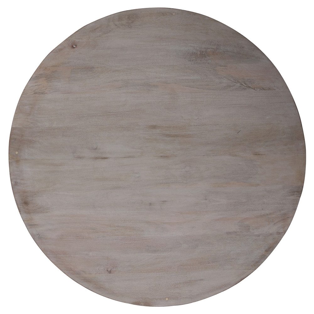 WOMO-DESIGN Couchtisch Beistelltisch handgefertigt aus Massivholz Sofatisch Wohnzimmertisch, Kaffeetisch Asmara rund Natur Unikat Vintage Design Holztisch