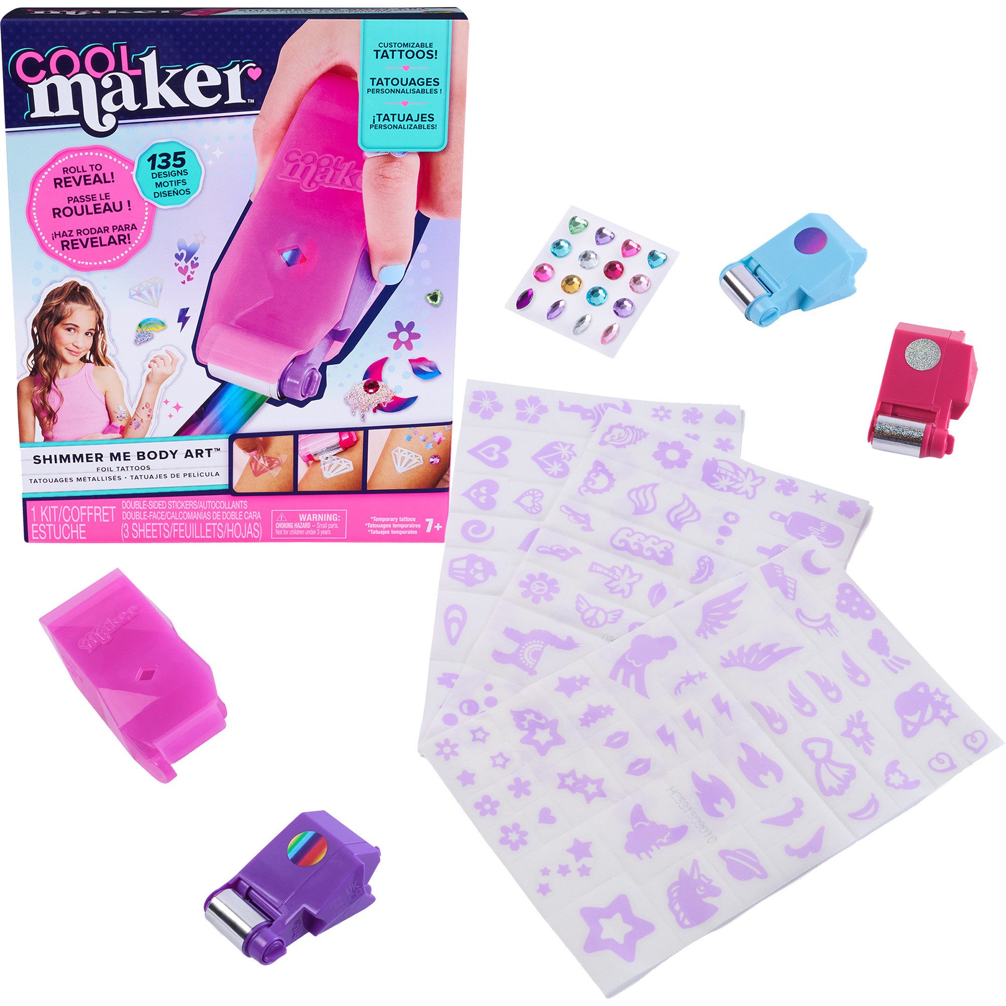 Spin Master Kreativset Spin Master Cool Maker Shimmer Me Tattoo Studio