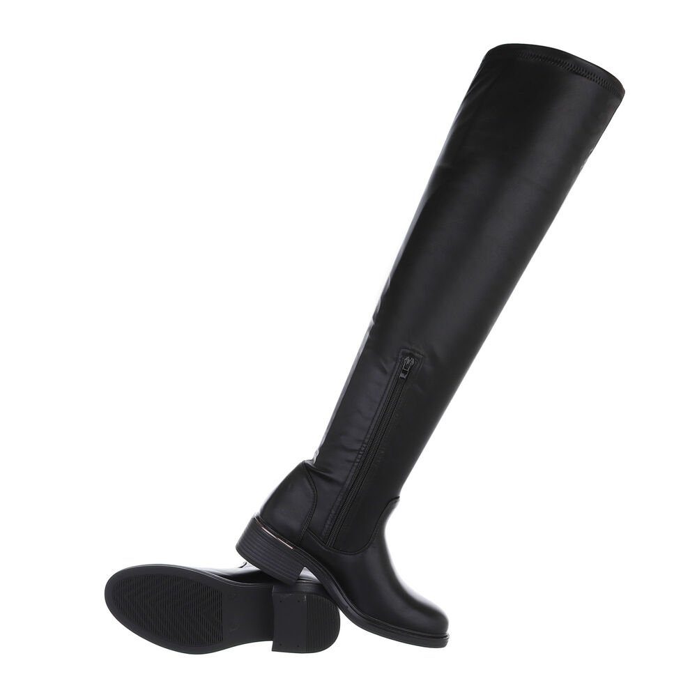 Ital-Design Damen Party & Clubwear Overkneestiefel (84463179) Blockabsatz O günstig online kaufen