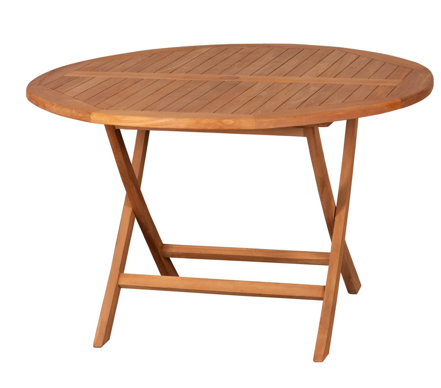 deVries Gartentisch deVries Teakholz-Gartentisch Woodie - ø 120 cm, massives Teakholz - rustikaler Charakter