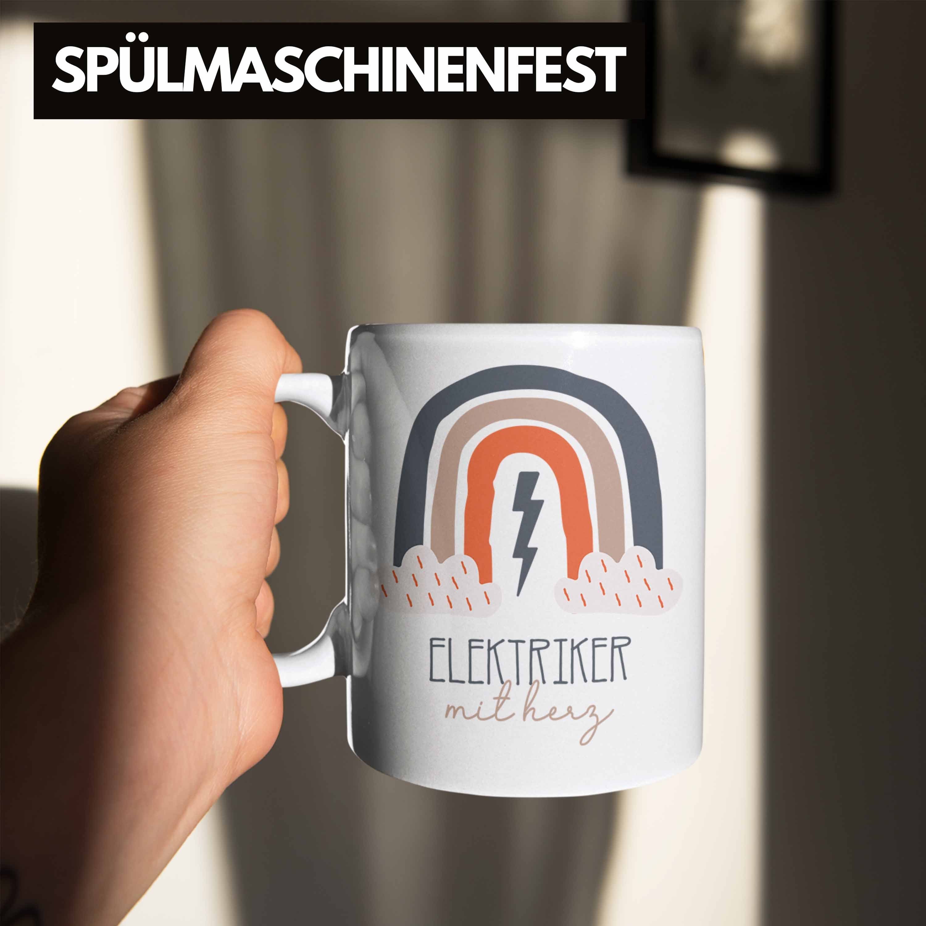 Weiss Danke für Tasse Geschenkidee Geschenk Elektriker Elektri Trendation Kaffeetassse Tasse