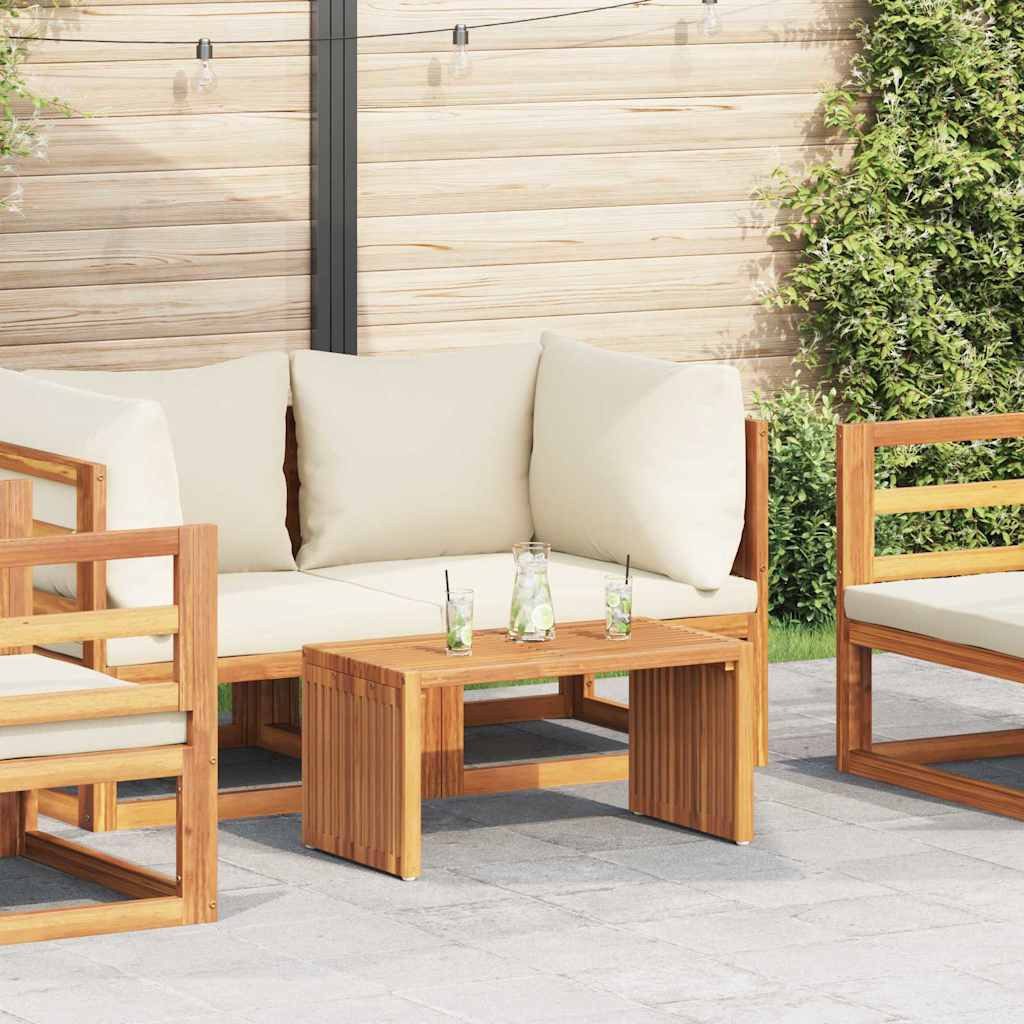 vidaXL Gartentisch Garten-Beistelltisch Braun 70 x 37,5 x 35,5 cm Massivholz (1-St)
