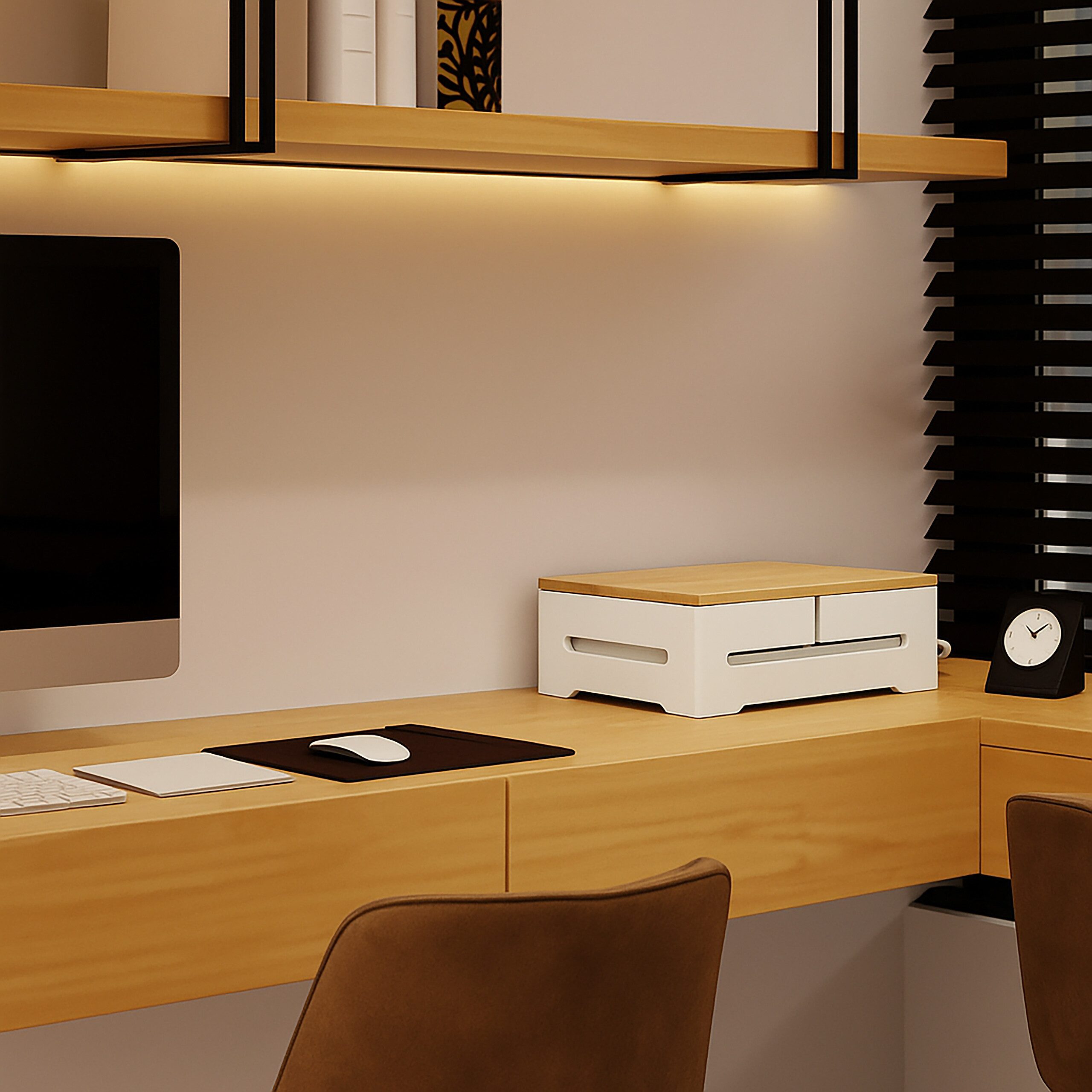 relaxdays Kabelbox Bambus Kabelbox mit Magnetdeckel, weiß günstig online kaufen