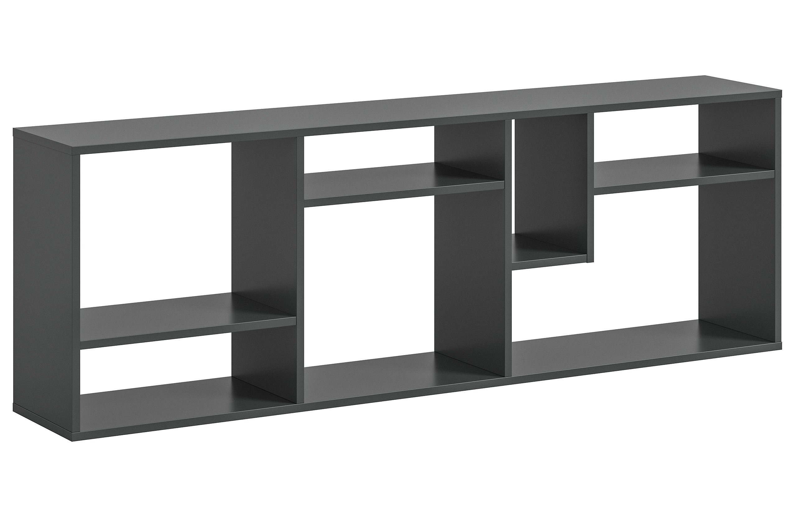 Newroom Regal Leona, Regal Grau Bücherregal Standregal Modern Zeitlos Wohnzimmer Büro