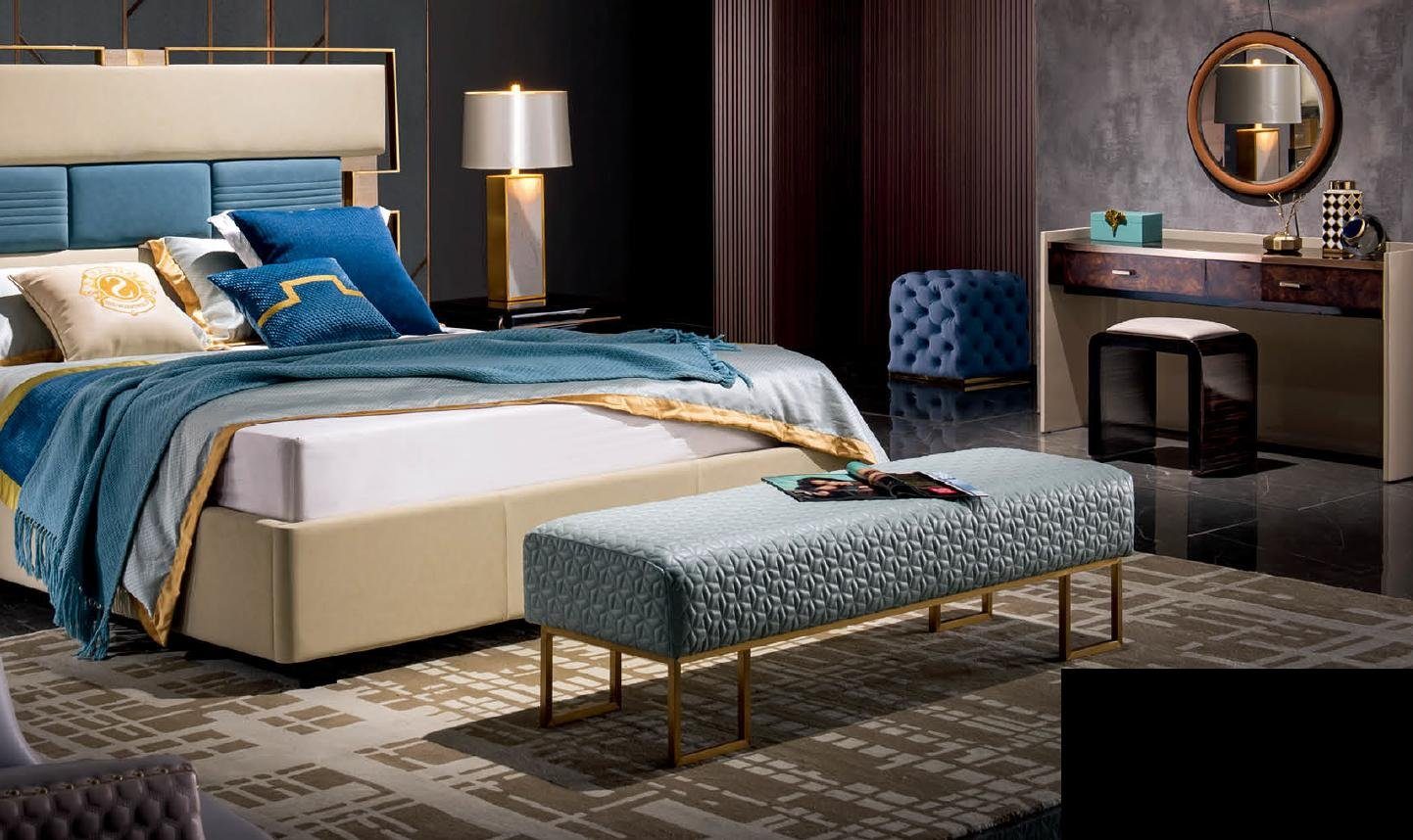 Polster Betten Design Bett, Schlaf Doppel Holz Ehe Zimmer JVmoebel Bett Luxus Hotel