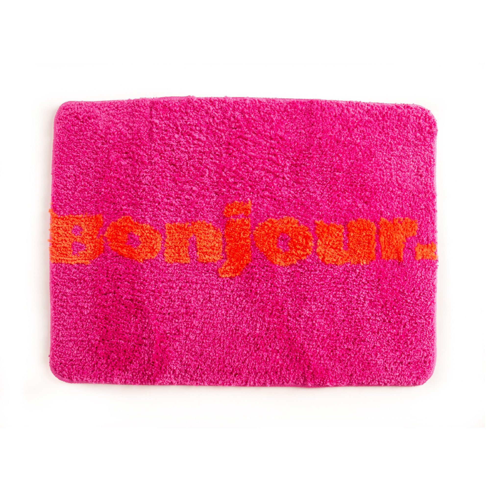 Helio Ferretti Badematte Bonjour, Höhe 12 mm, rutschhemmend beschichtet, weich, Polyester, rechteckig, ca. 60 x 45 x 1,2 cm
