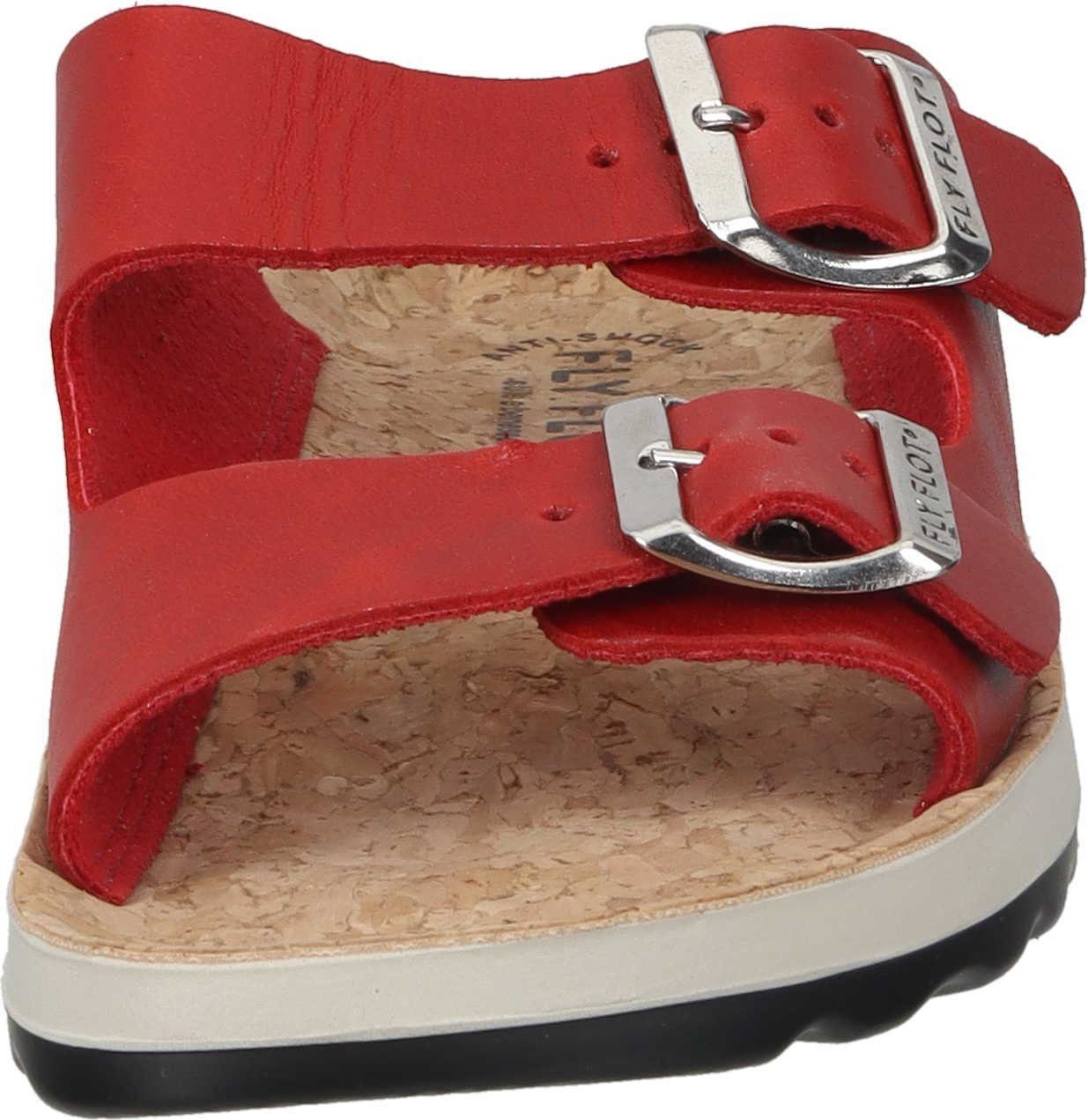 echtem Pantolette Pantoletten Leder rot aus Flot Fly