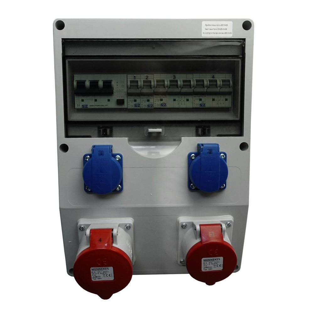 WALTER-KRAFT Stromverteiler Baustromverteiler Walter-Kraft-S/FI CEE 32A/5P 16A/5P 2x230V (1-St)
