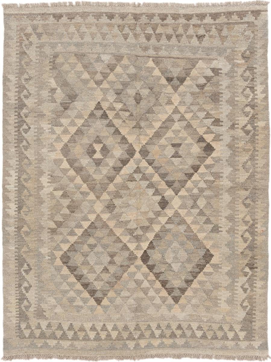 Orientteppich Kelim Afghan Heritage 129x166 Handgewebter Moderner Orientteppich, Nain Trading, rechteckig, Höhe: 3 mm