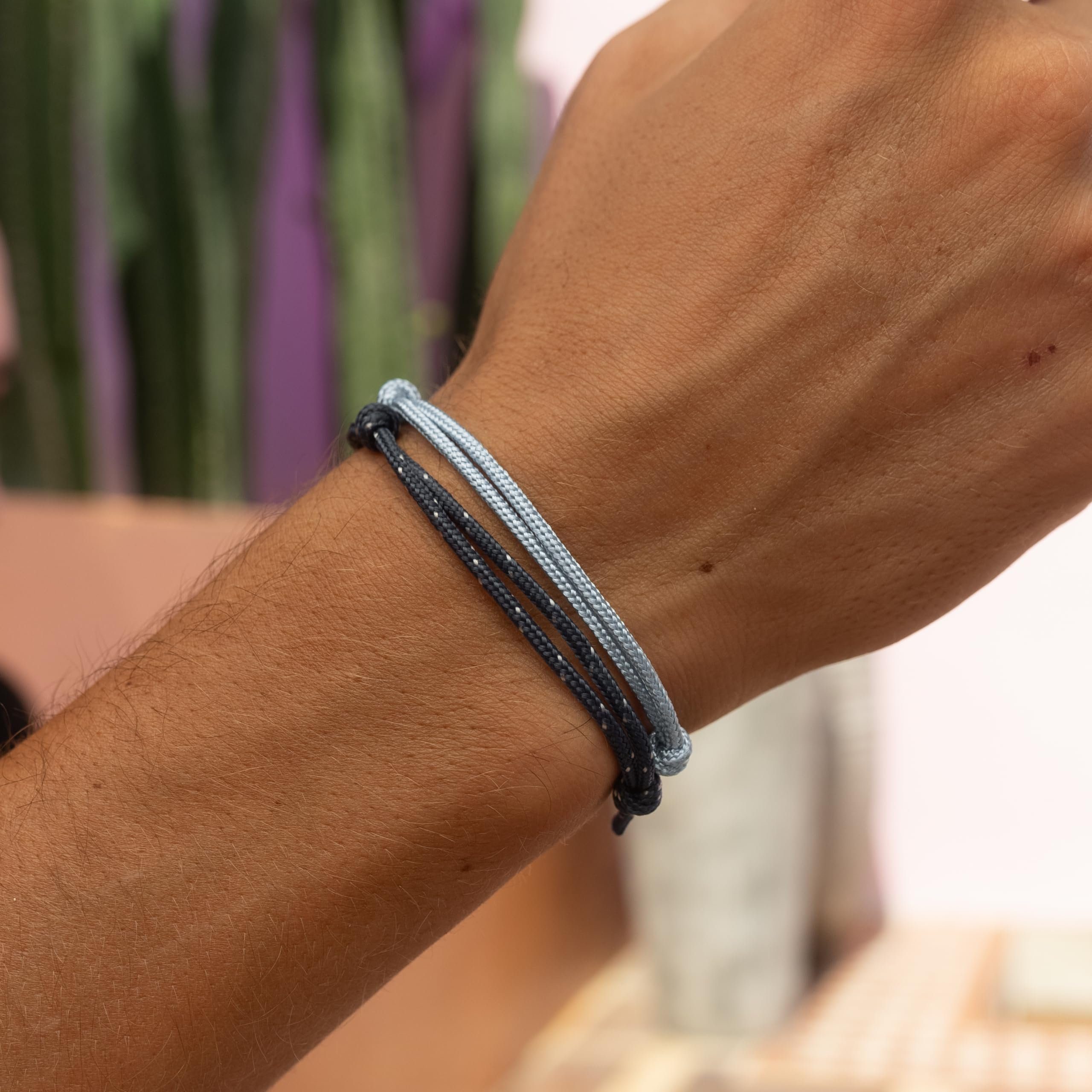 Made by Nami Armband Set Herren & Damen 2x Segeltau Armband Handgemacht (2), Maritimes Minimalistisches Armband 100% Wasserfest & verstellbar