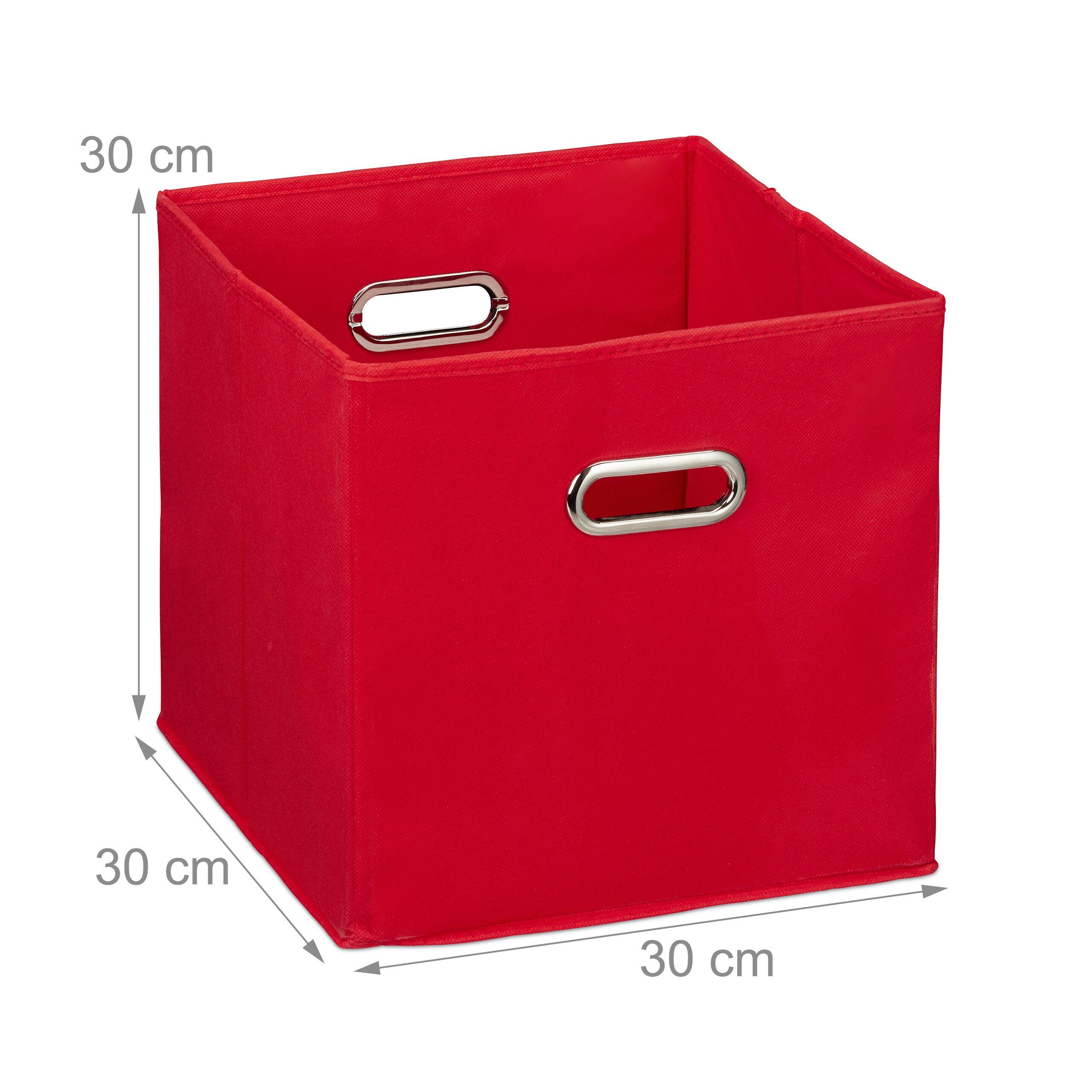 relaxdays Aufbewahrungsbox im 4er Set (4 St), rot – Bild 4 von 5