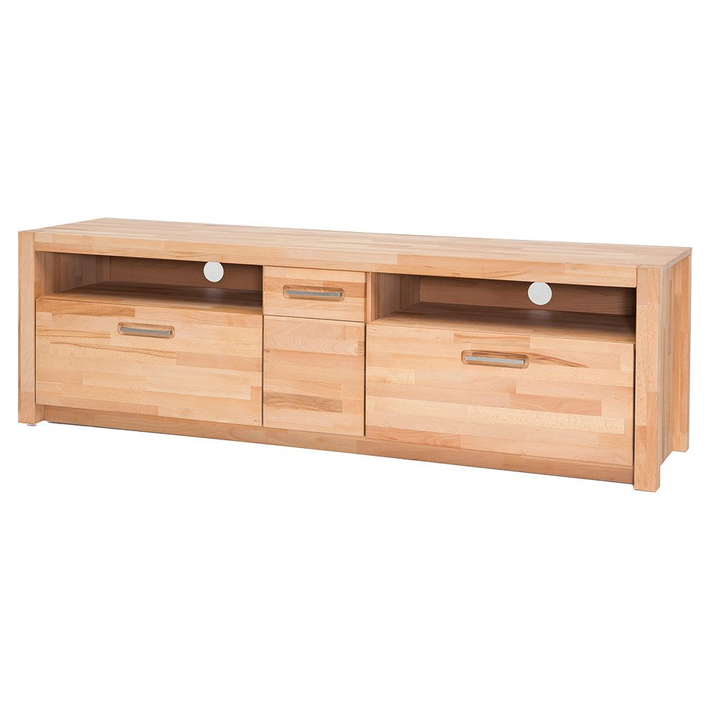 Lomadox Lowboard FOSSANO-06, in Kernbuche massiv geölt, keilverzinkt, Echtholz/Massivholz