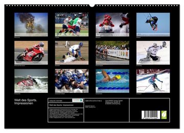 CALVENDO Wandkalender Welt des Sports. Impressionen (Premium, hochwertiger DIN A2 Wandkalender 2023, Kunstdruck in Hochglanz)