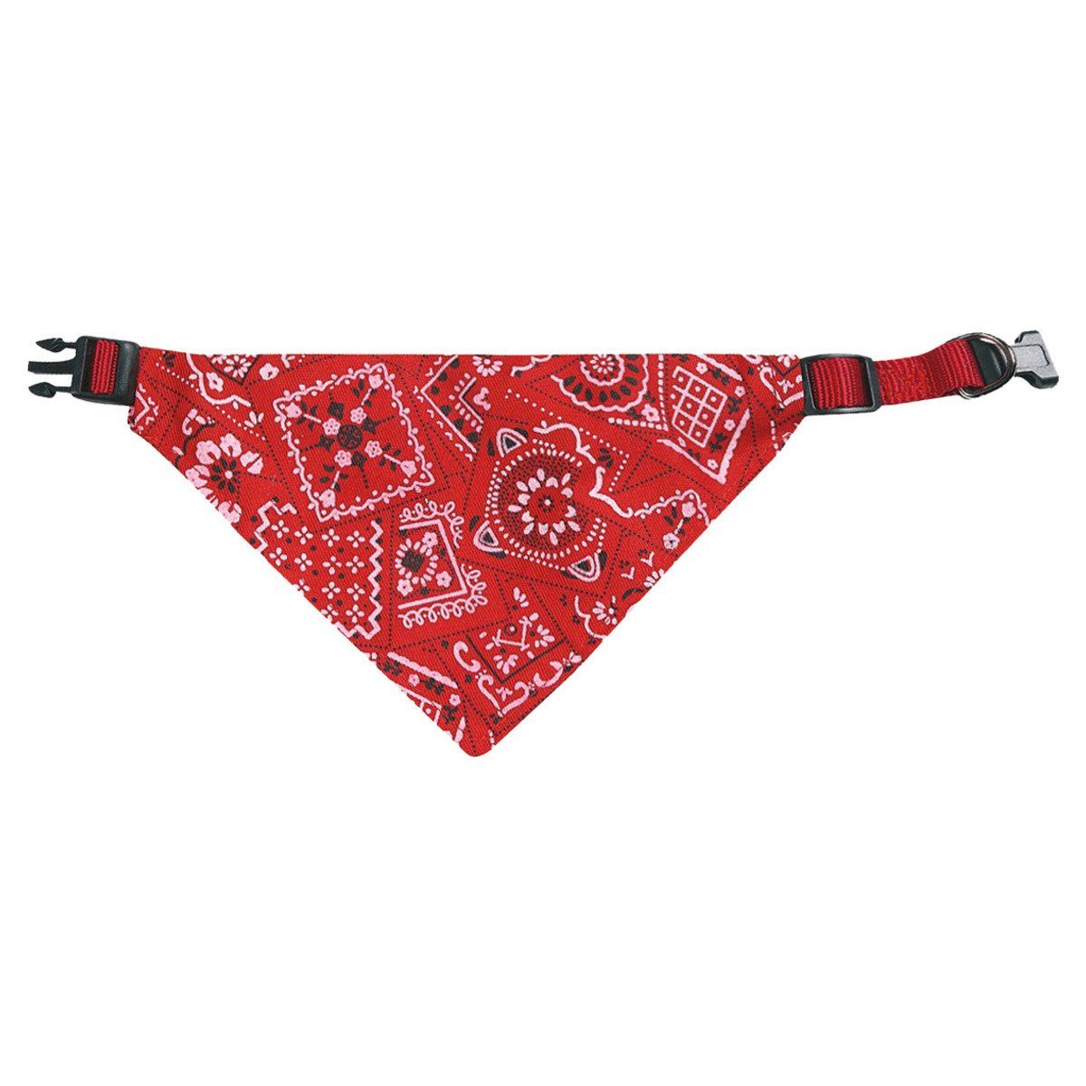 Hunde-Halsband Halsband + Halstuch rot