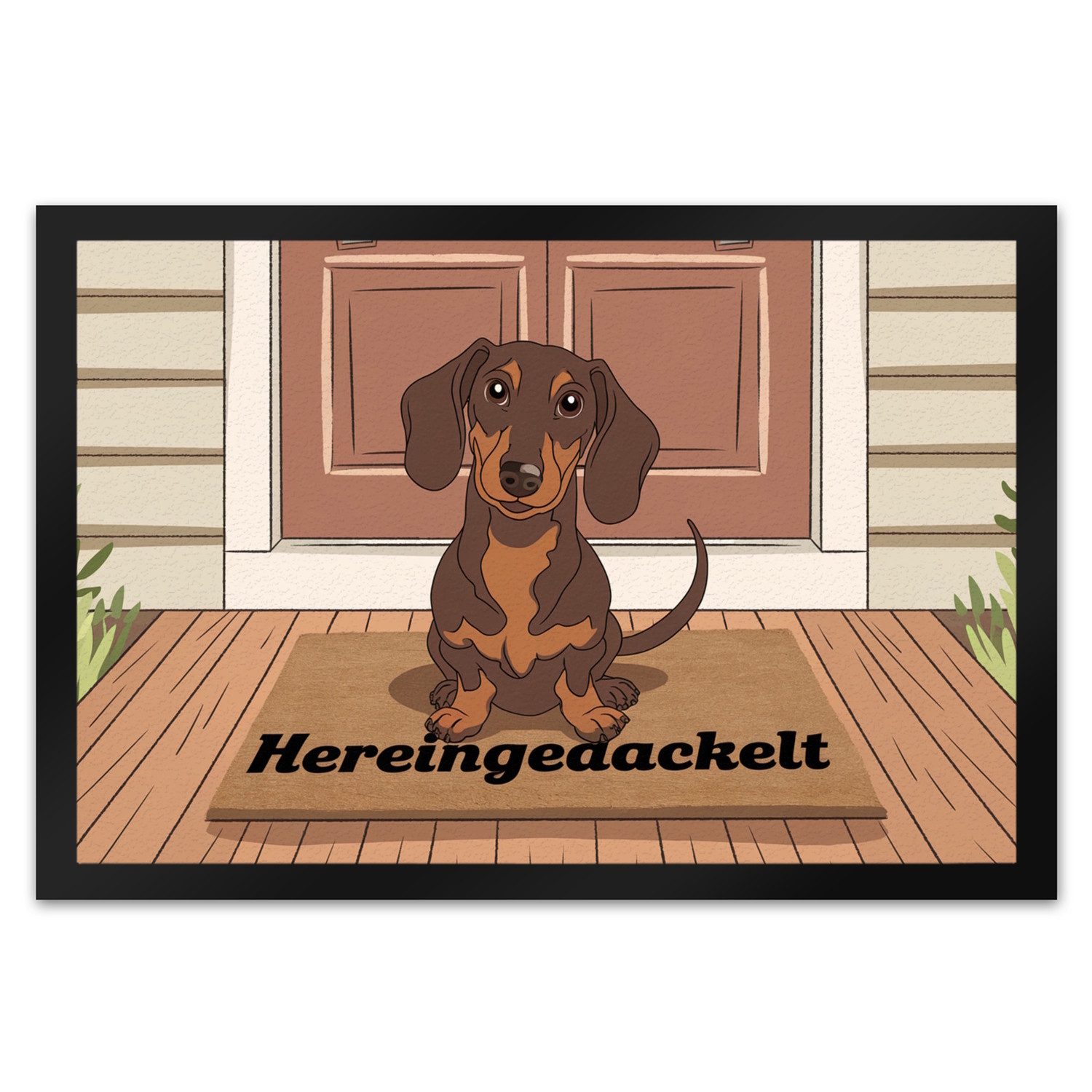 speecheese Fußmatte Hereingedackelt Dackel Fußmatte XL in 40x60 cm für Dack günstig online kaufen