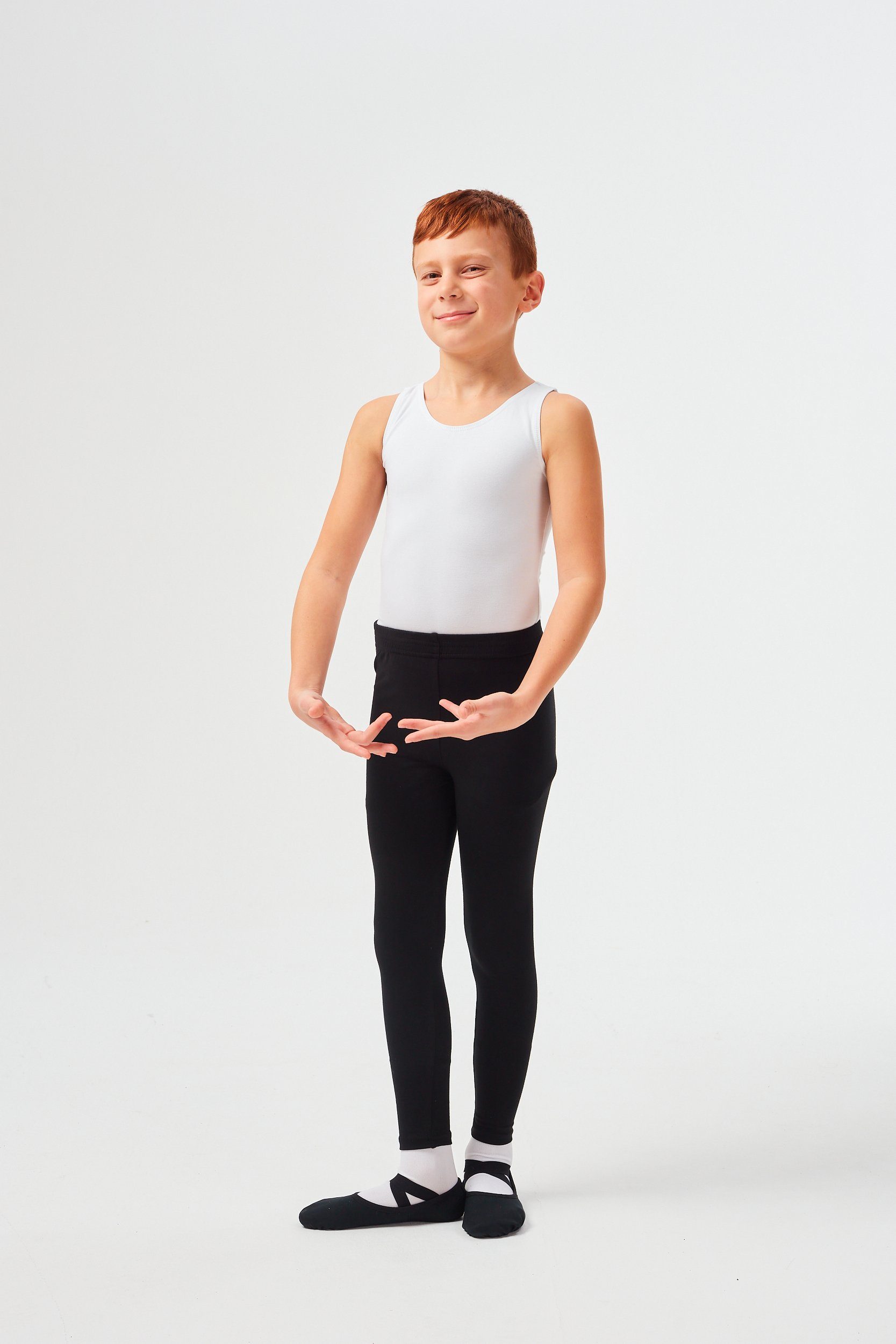 tanzmuster Leggings Balletthose Finn mit langem Bein für Jungen Leggings fürs Kinderballett