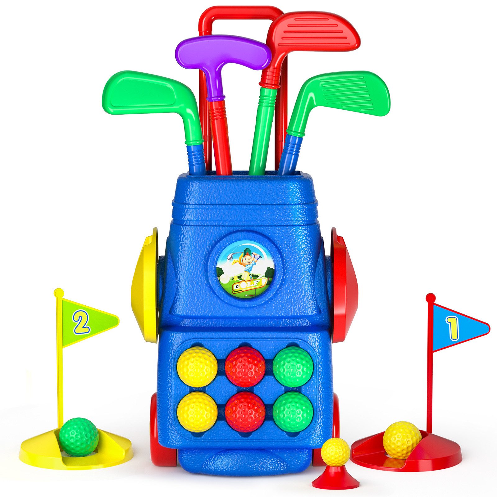 Spielzeug-Gartenset Kids Golf Koffer Spiel Abspielset