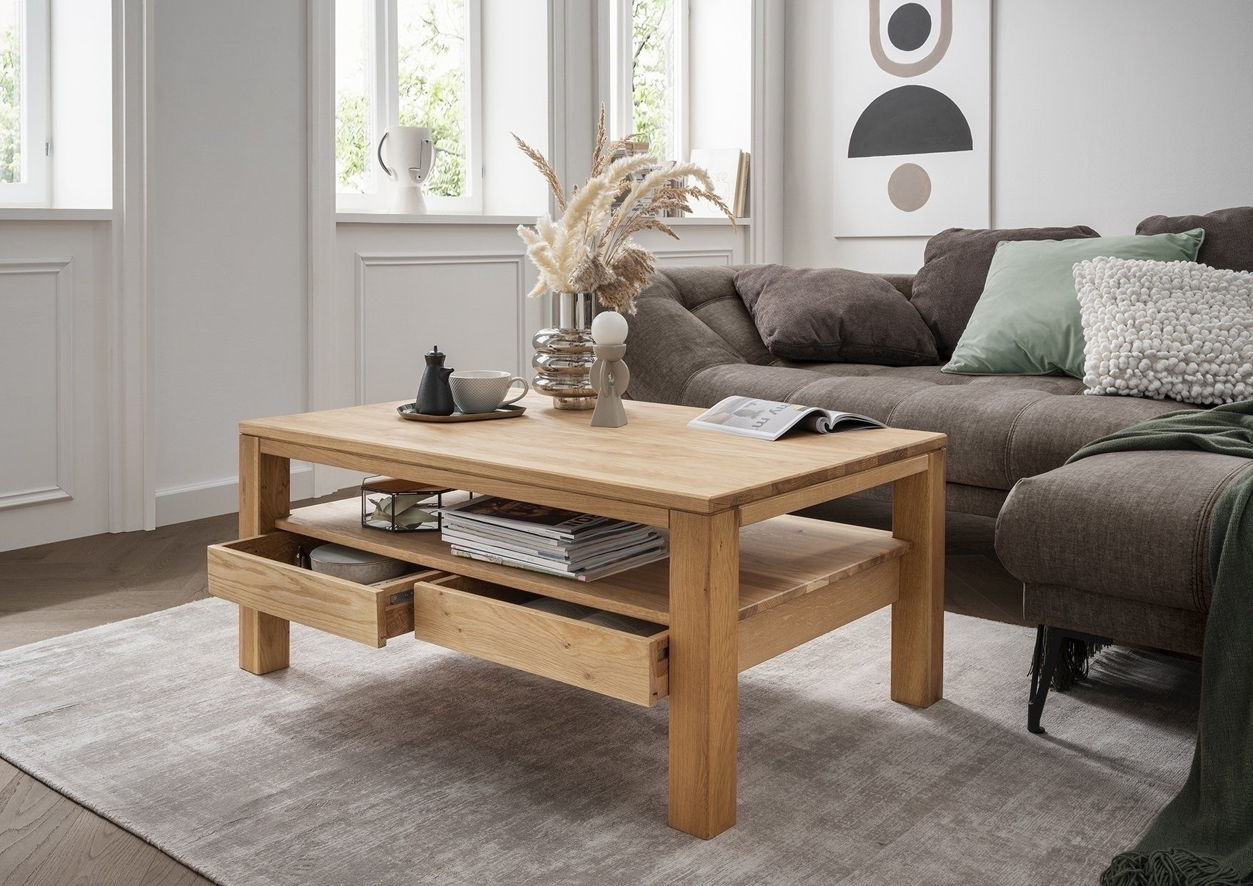 Luxus Couchtische Eiche Massiv Ebenbild