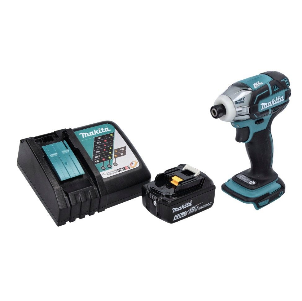 Makita Schlagschrauber Makita DTS 141 RG1 Akku Impulsschrauber 18 V 40 Nm 1/4" Brushless + 1x