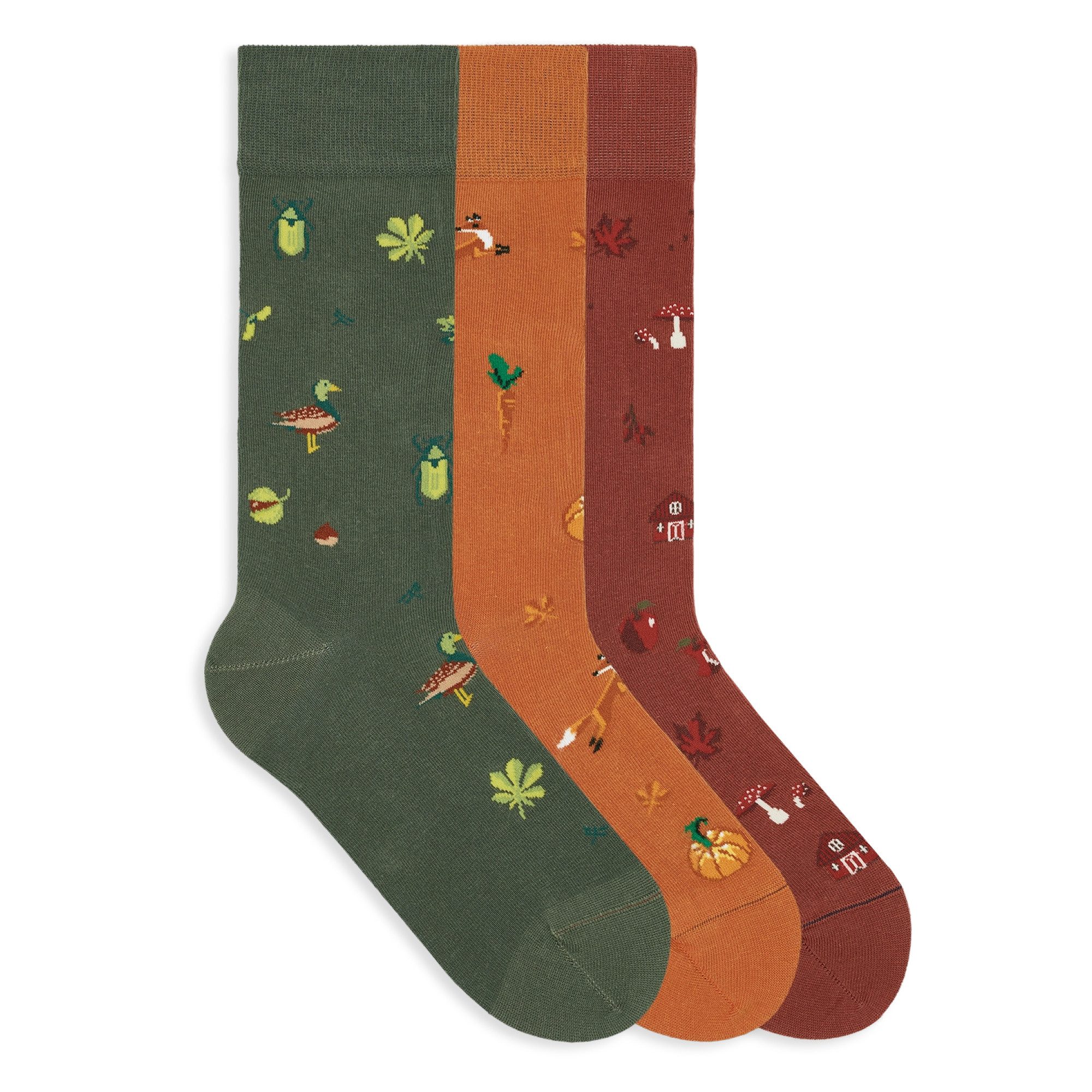 von Jungfeld Socken Icons Socken-Set Bio-Baumwolle 35-46 Unisex (3-Paar, 3 Paar) Motivsocken aus Bio-Baumwolle