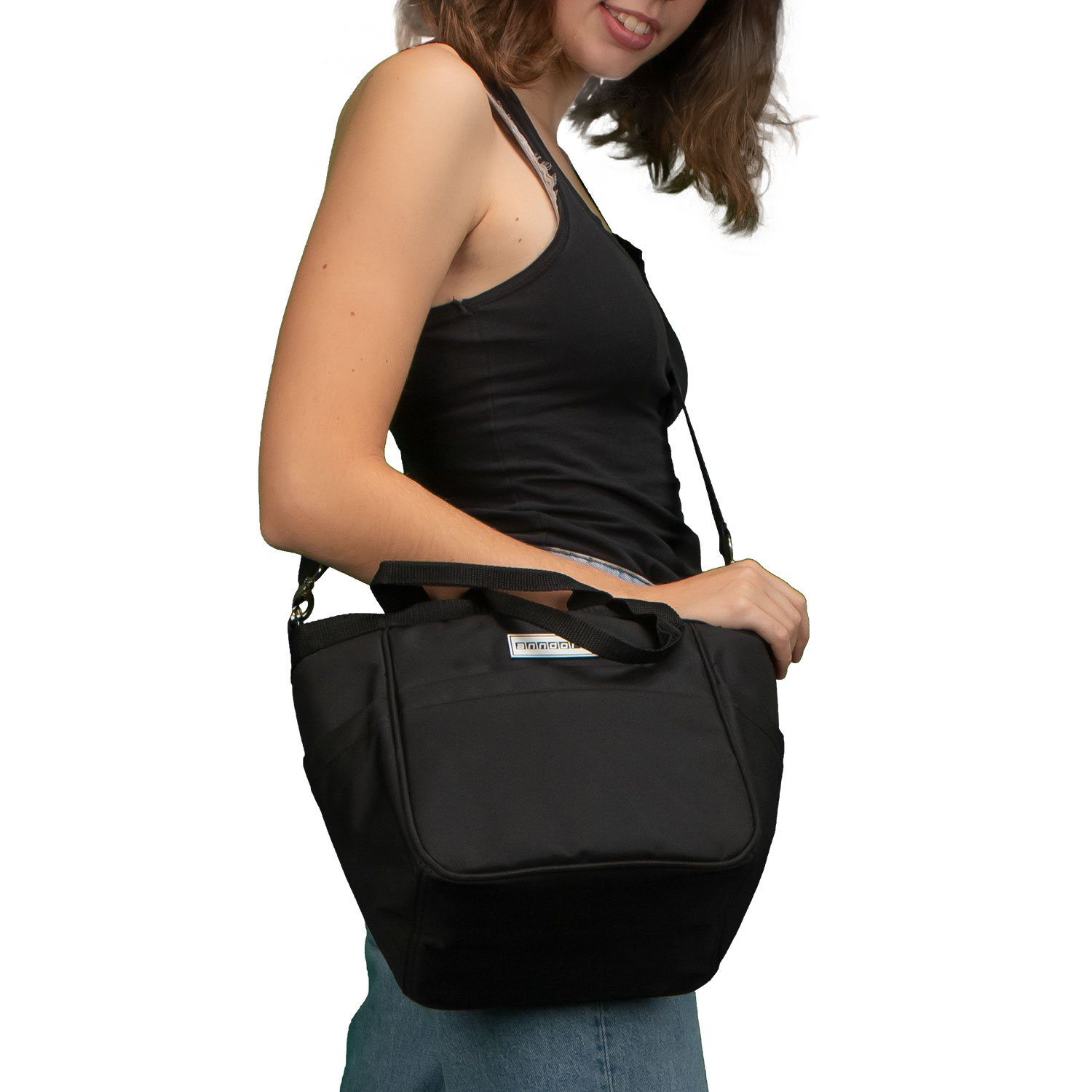 anndora Shopper Umhängetasche Damen Schultertasche, Hauptfach mit Reißverschluss - abnehmbarer Schultergurt – Bild 3 von 5