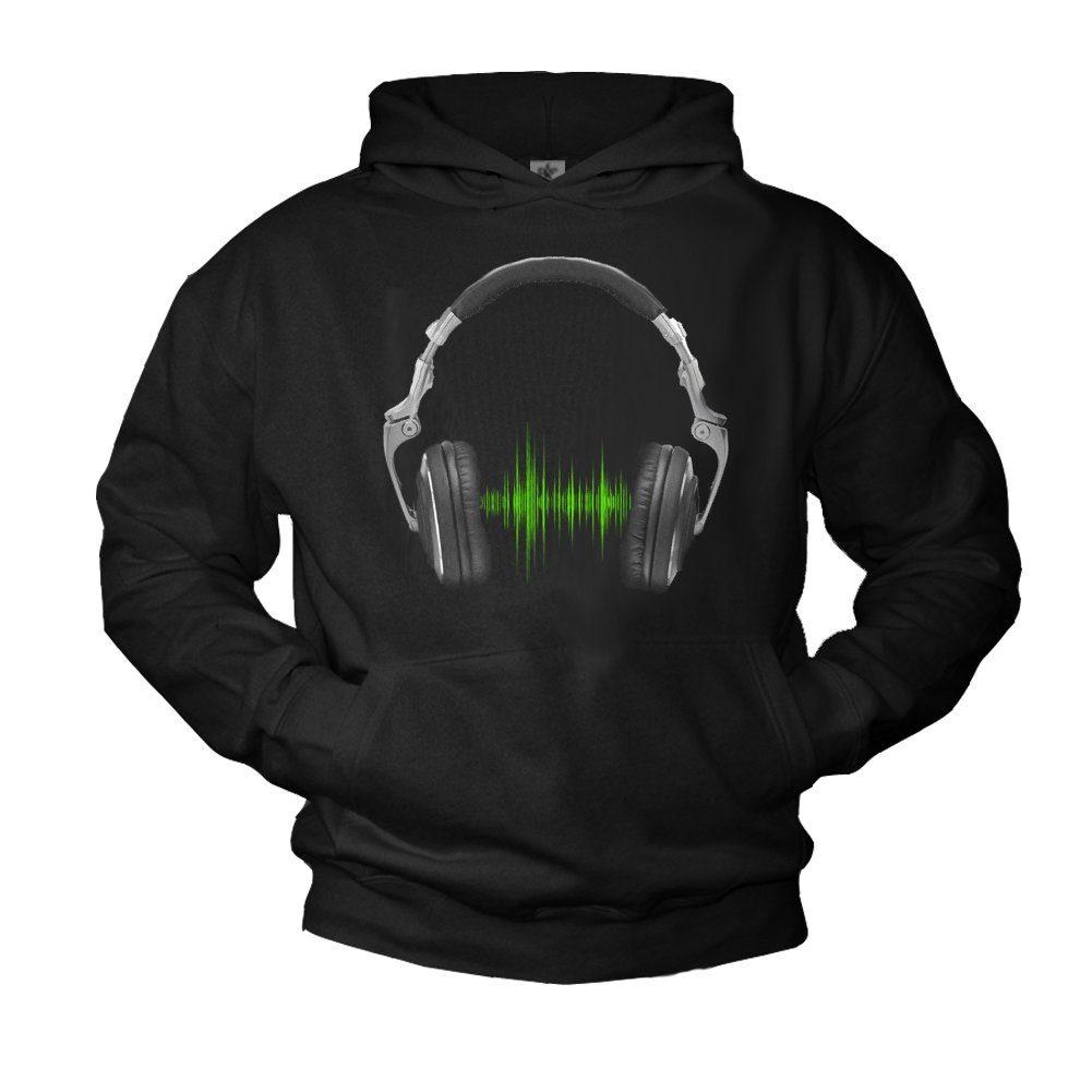 MAKAYA Kapuzenpullover mit Aufdruck Kopfhörer Pullover Hoodie Sweatshirt Kapuzenpulli Jungen