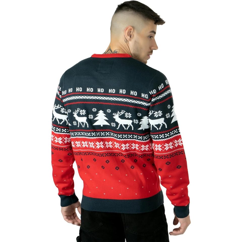 Montegoni Sweater Herren Pullover Faire Insel Weihnachtsbaum Rentier Schnee günstig online kaufen