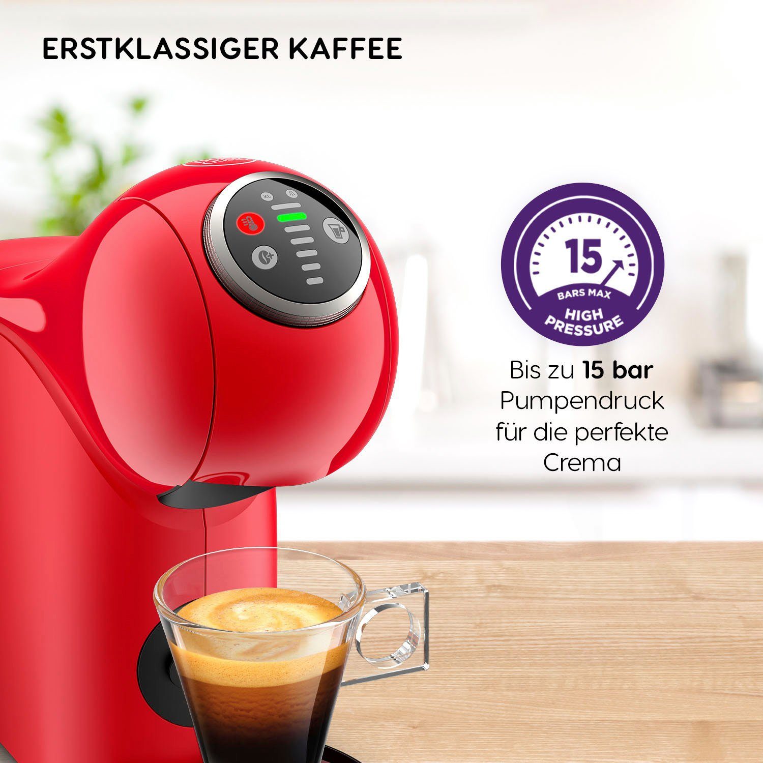 Gusto® Temperaturwahl, Kapselmaschine KP3405 0,8 automatische Genio Liter Dolce Abschaltung, NESCAFÉ® Plus, S Wassertank