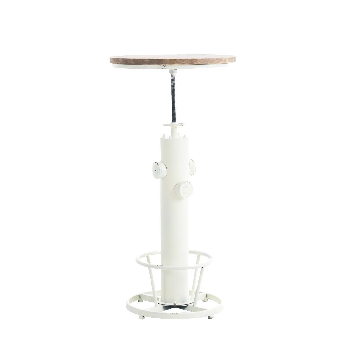 CLP Stehtisch Bartisch Bistrotisch Partytisch (Spar-Set, 1-St., Ø 54 cm höhenverstellbar), höhenverstellbar, Industrie-Optik, Massivholz