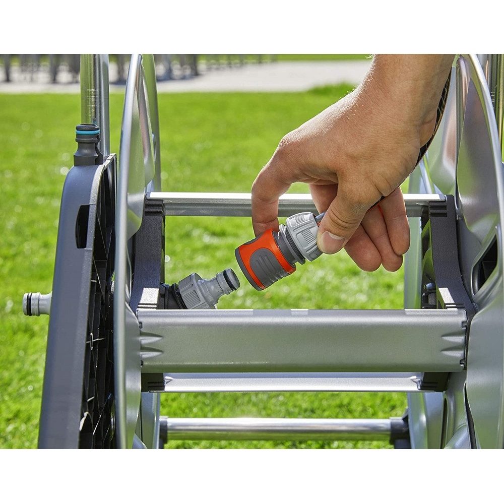 GARDENA Gartenschlauch Gardena Schlauchwagen CleverRoll für große Gärten., Einziehbar, (Schlauchwagen)